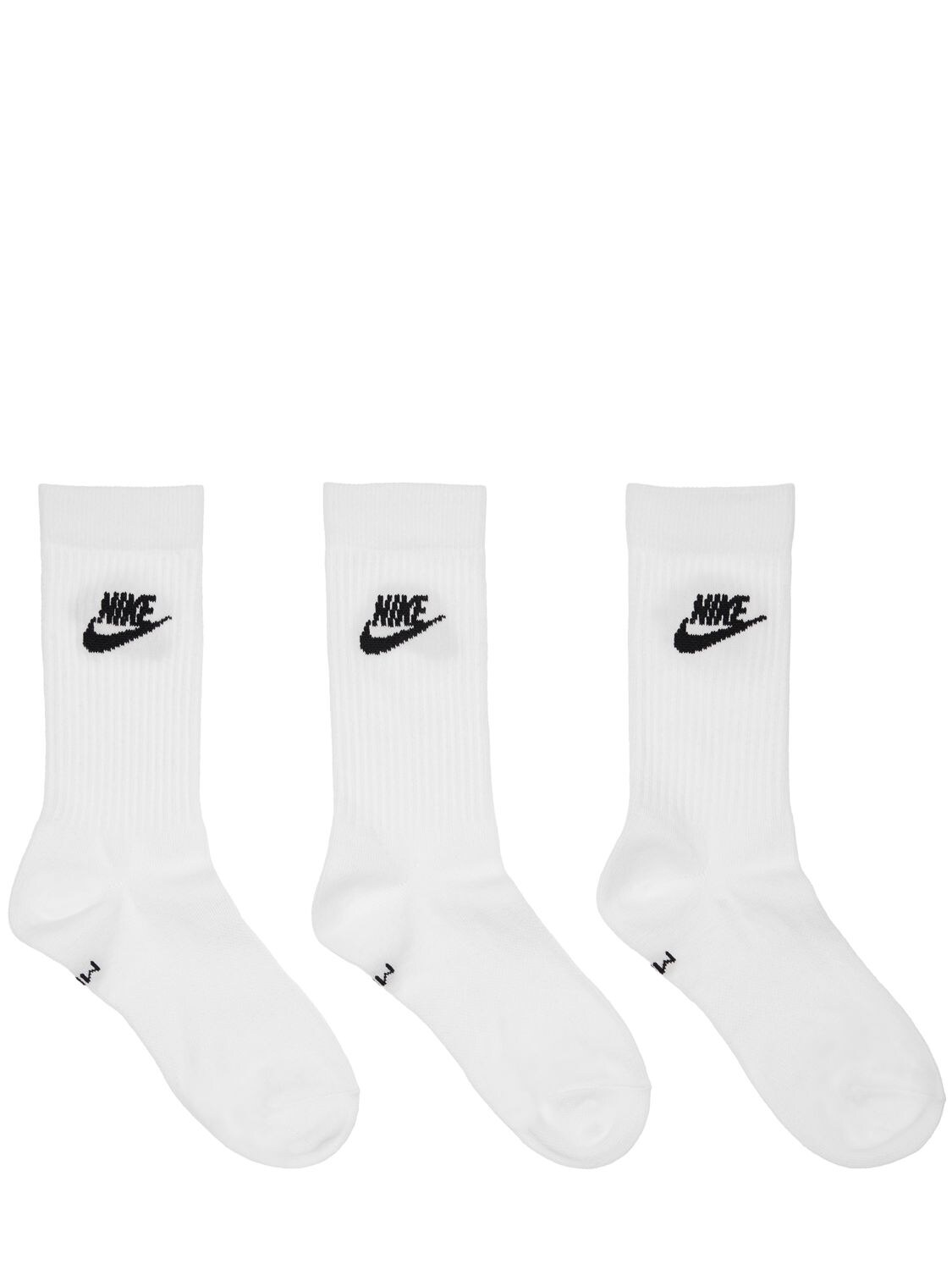 Nike Essential Crew Socks In White,black