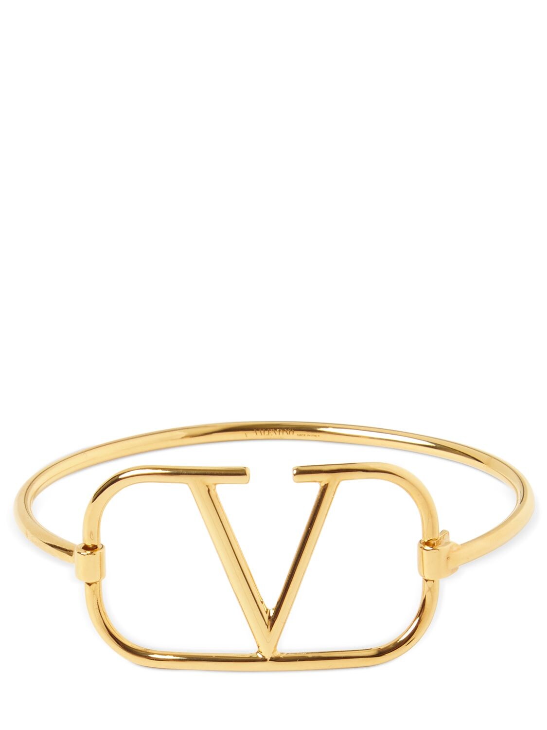 Valentino Garavani V Logo Bangle Bracelet In Gold