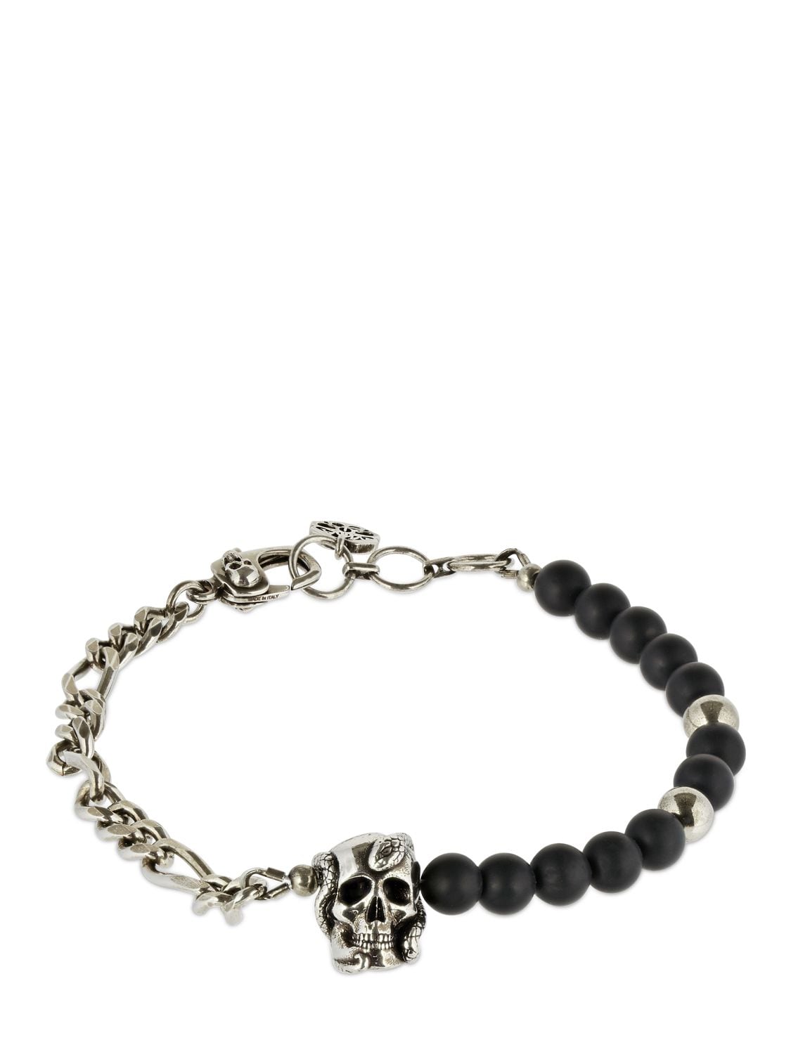 ALEXANDER MCQUEEN BEADS & SKULL BRACELET,73IXIN002-ODQ5MA2