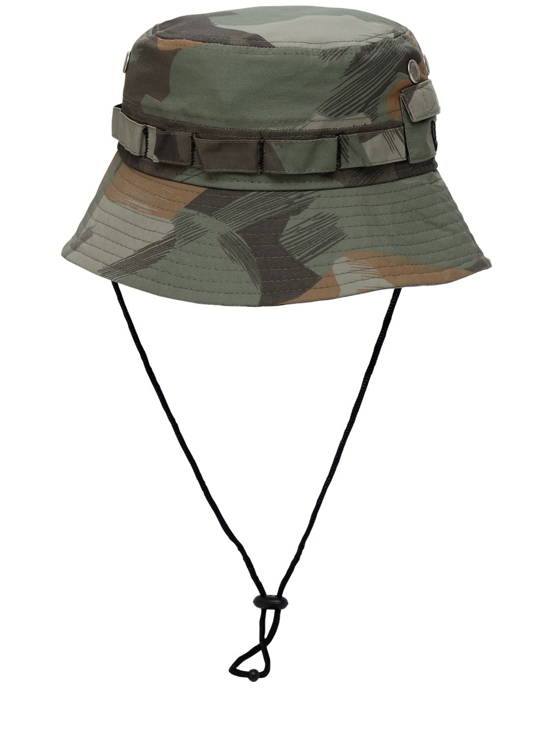 New Era Cotton Camo Adventurer Bucket Hat In Green