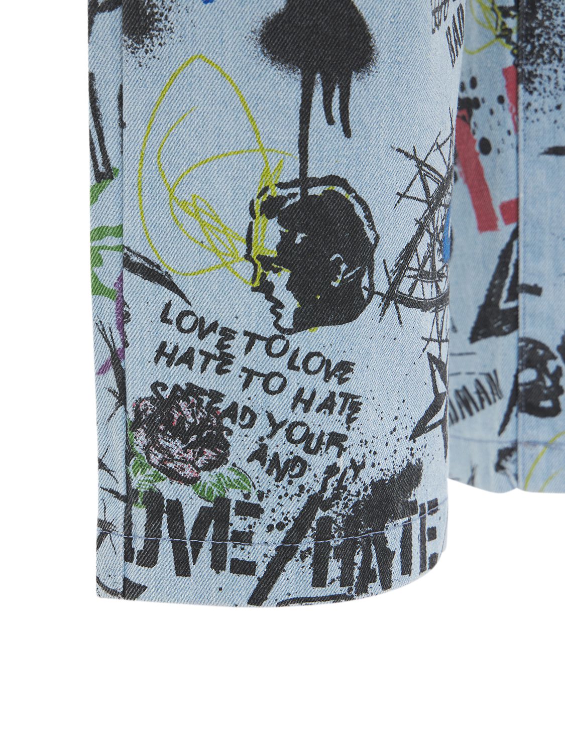 JADED LONDON RIPPED GRAFFITI SKATE JEANS