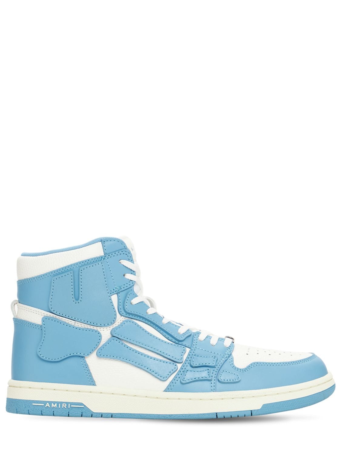 Amiri Skel-top High Leather Sneakers In Blue,white | ModeSens