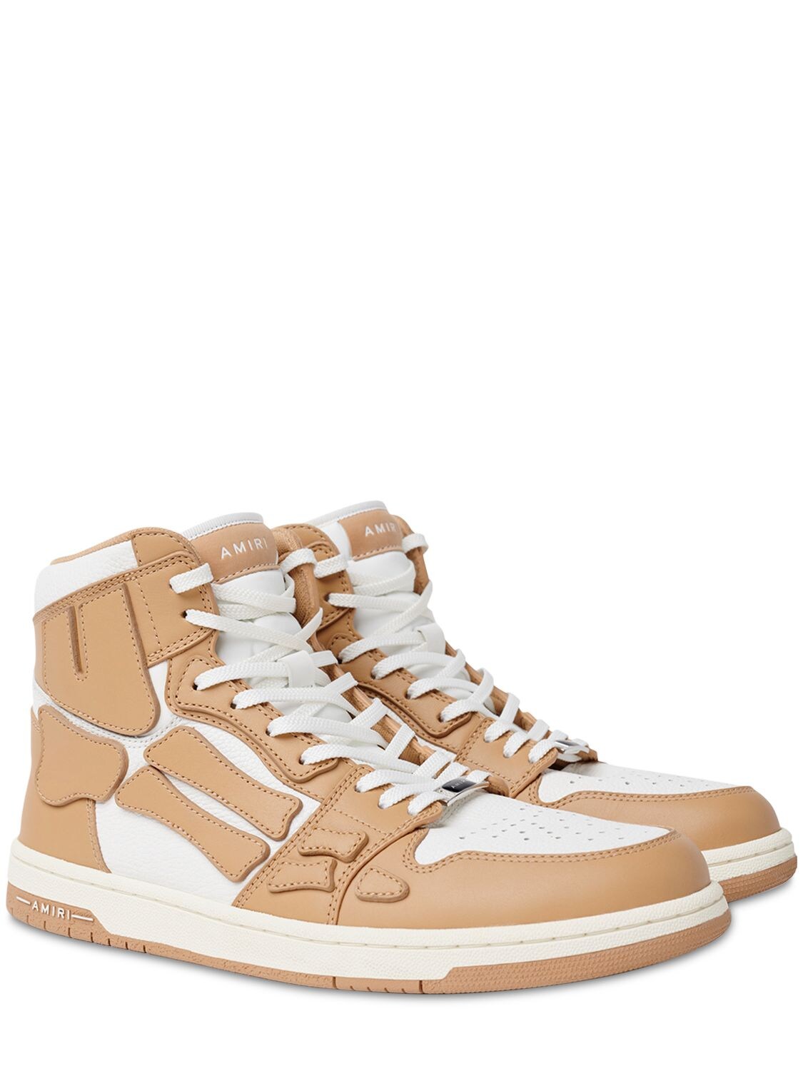 AMIRI SKEL-TOP HIGH LEATHER SNEAKERS,73IXV9001-VEFOL1DISVRF0