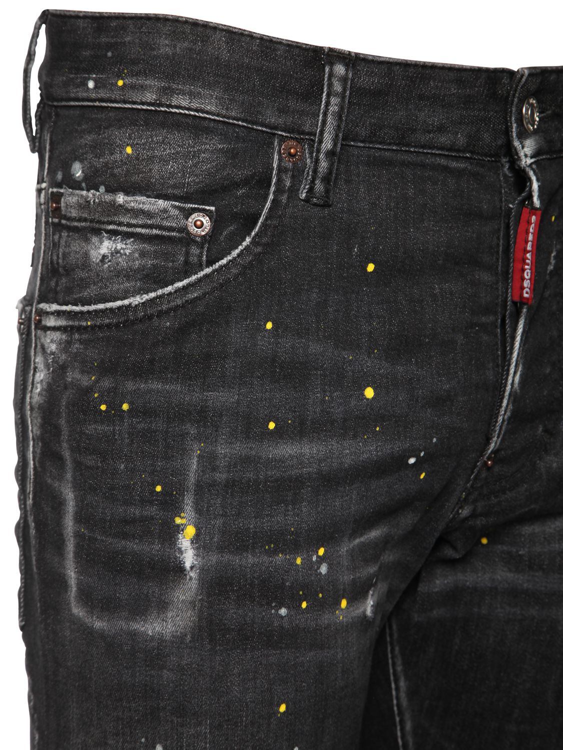 DSQUARED2 16CM IBRAHIMOVIC ICON SKATER DENIM JEANS