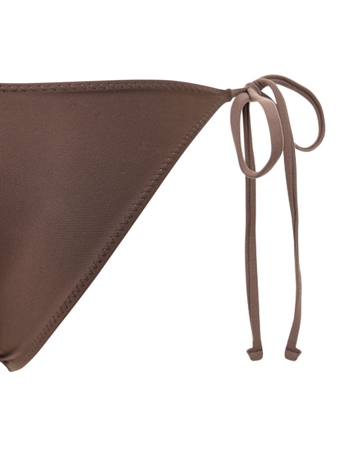 Shop Tropic Of C Praia Recycled Tech Bikini Bottoms In Brown