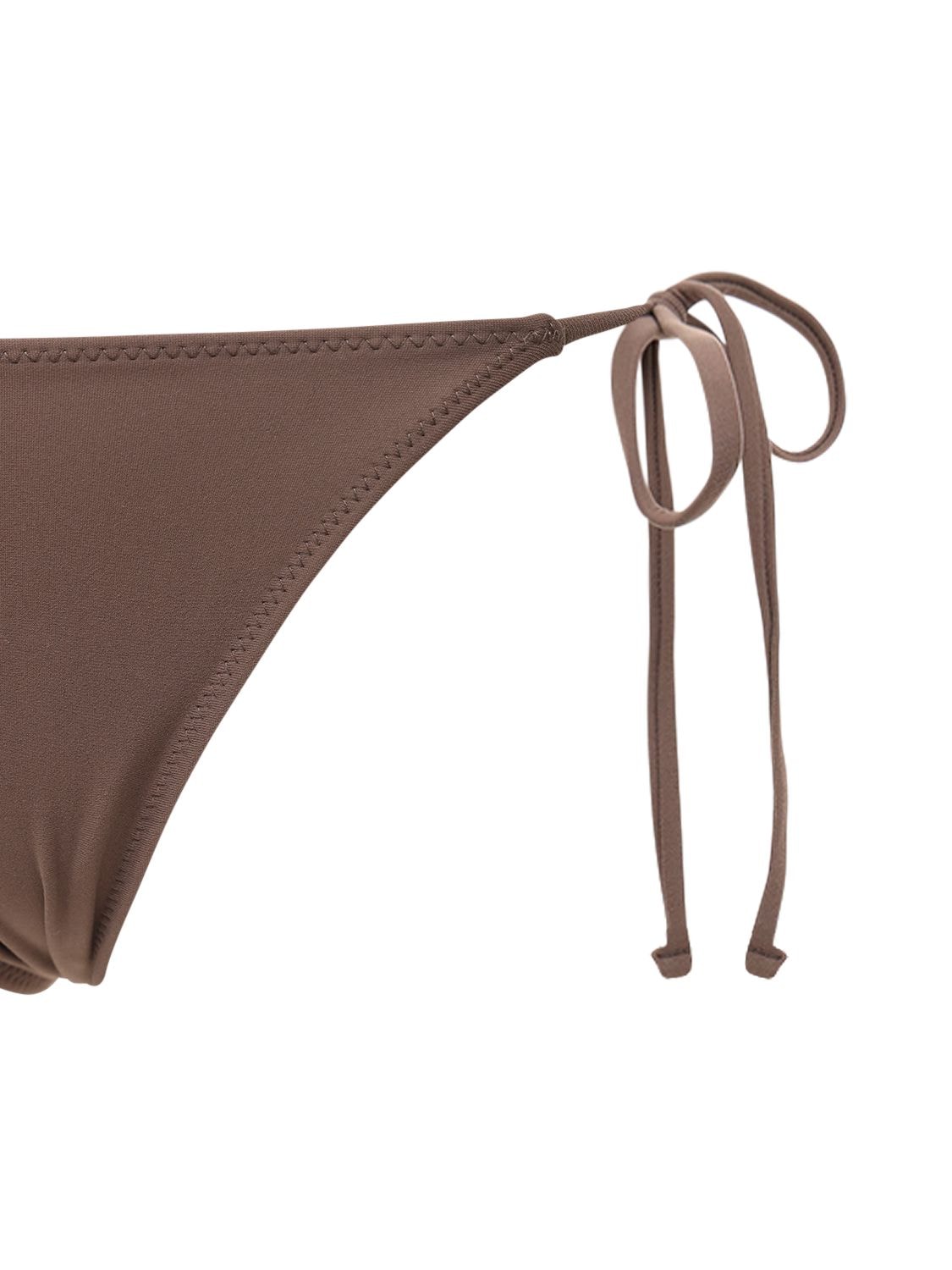 Shop Tropic Of C Praia Recycled Tech Bikini Bottoms In Brown