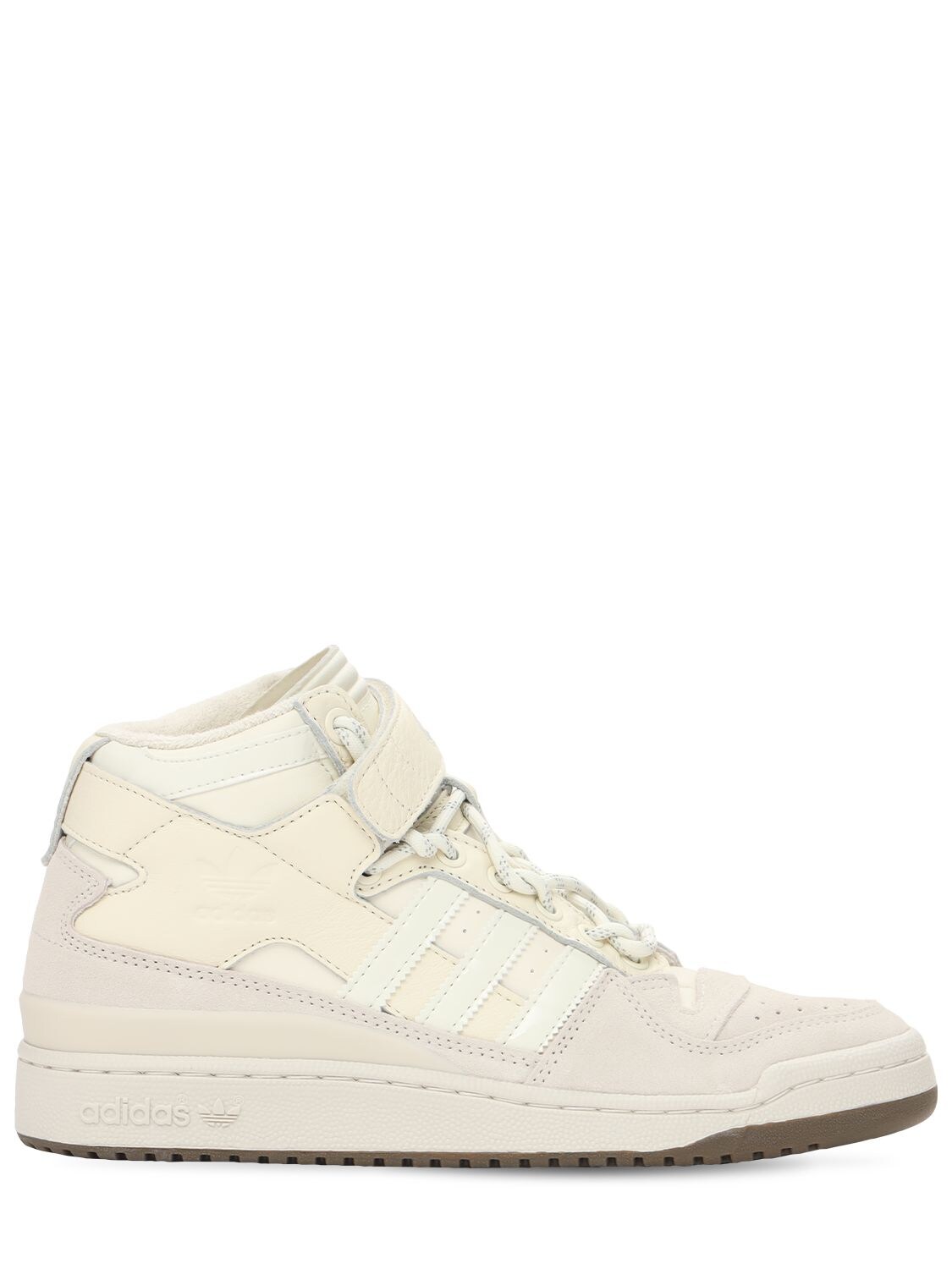 Adidas X Ivy Park Forum Mid Sneakers In Cream,white