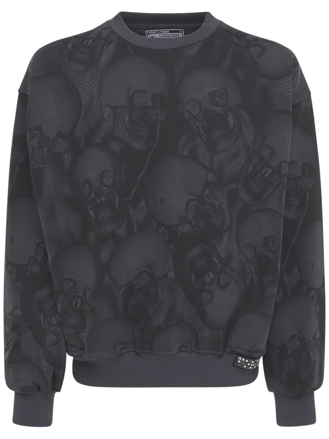 FORMY STUDIO MOSH PIT CREWNECK COTTON SWEATSHIRT,73IXWV003-TKVSTW2