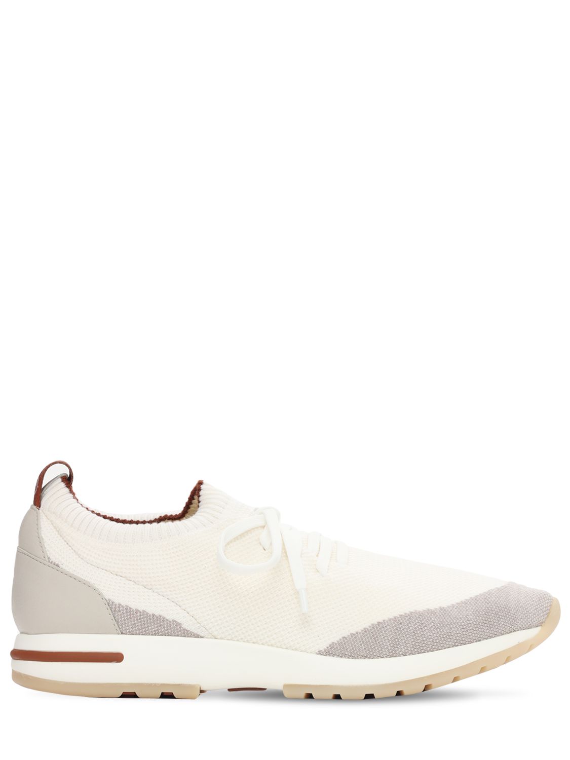 Loro Piana Men's 360 Walk Wish Knitted Wool Sneakers In Natural Lights