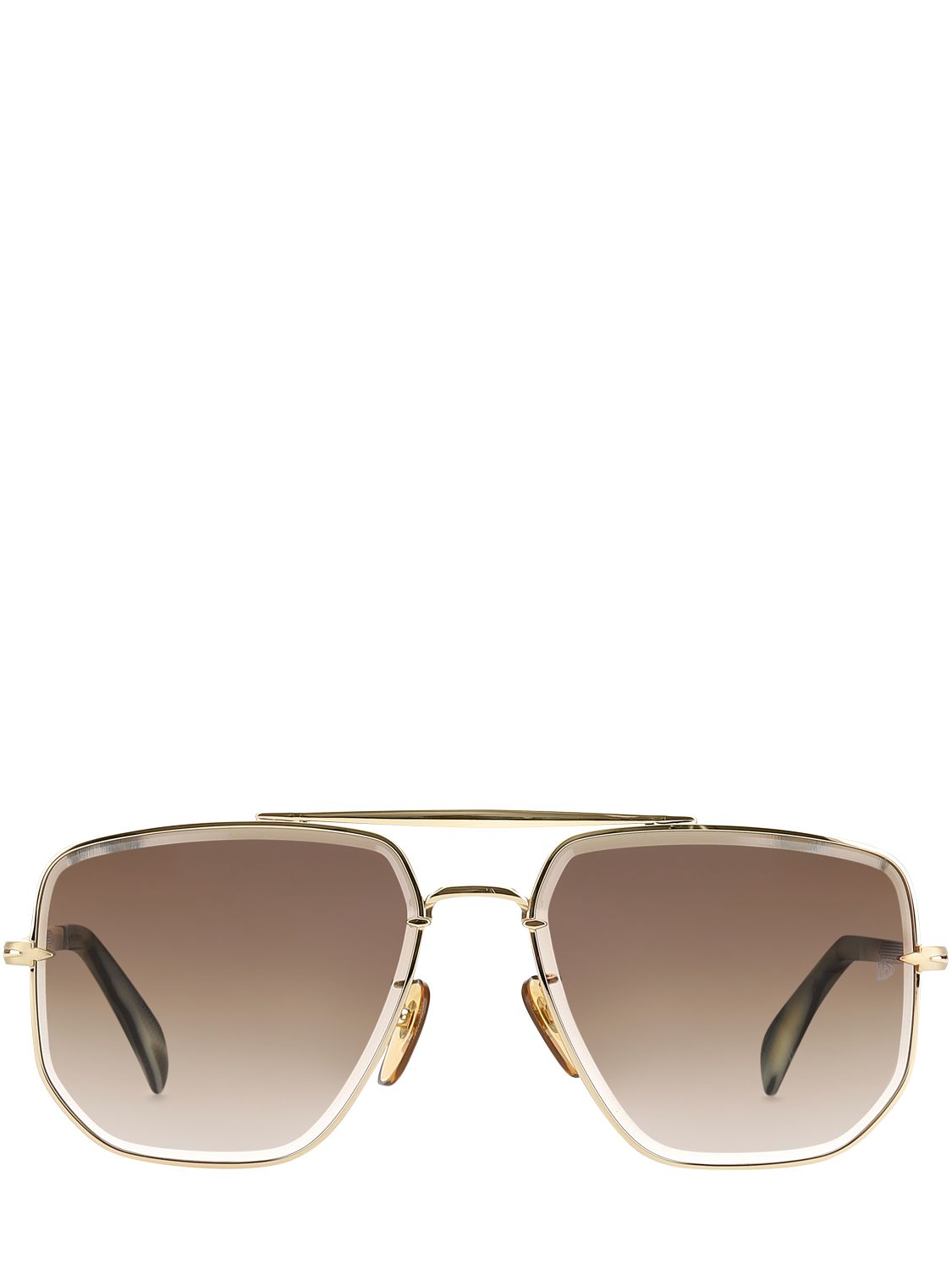 Db Eyewear By David Beckham Db Squared Metal Sunglasses In Gold,brown ModeSens