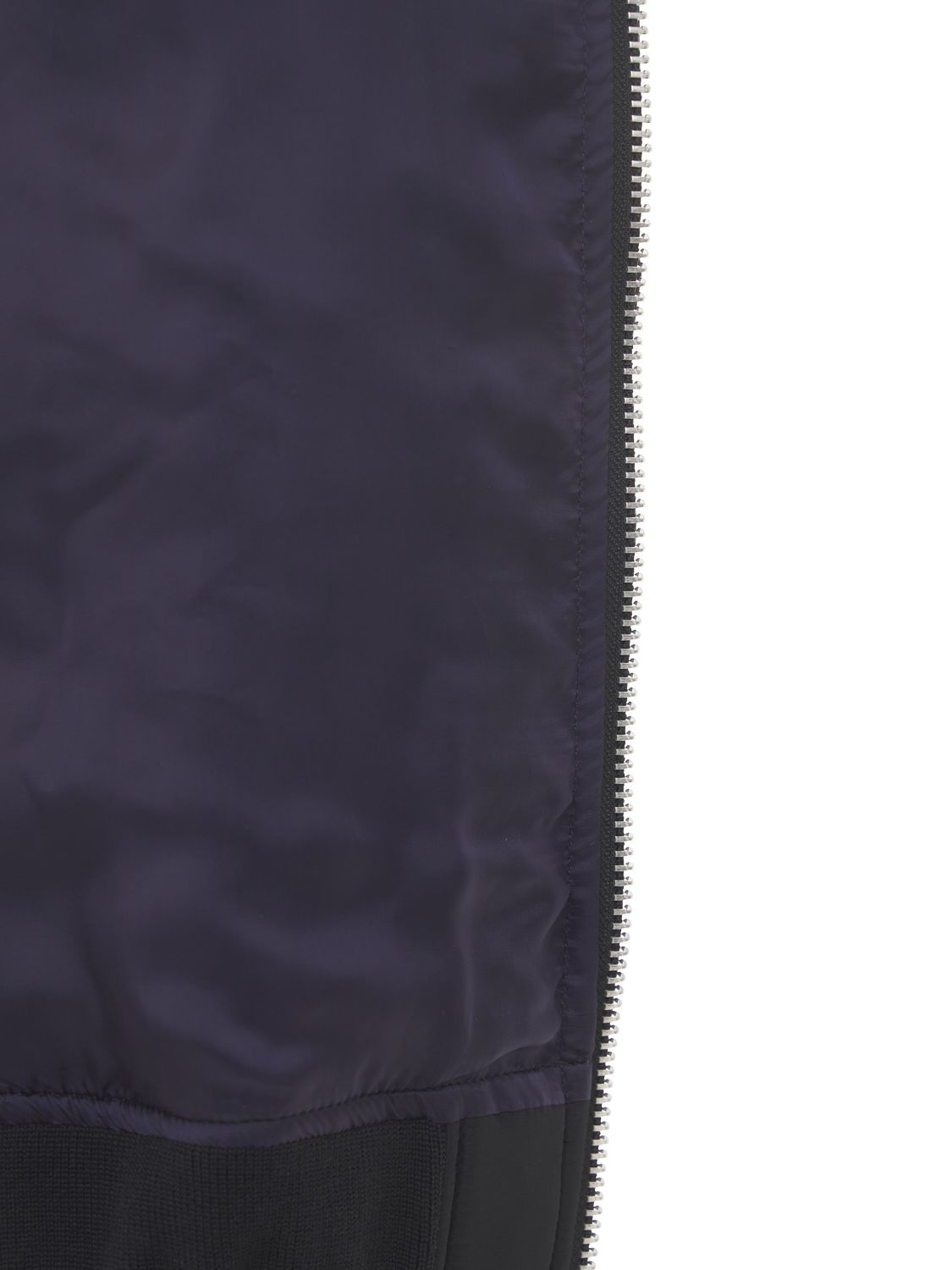 Shop Sacai Zip-up Nylon Bomber Jacket In Black