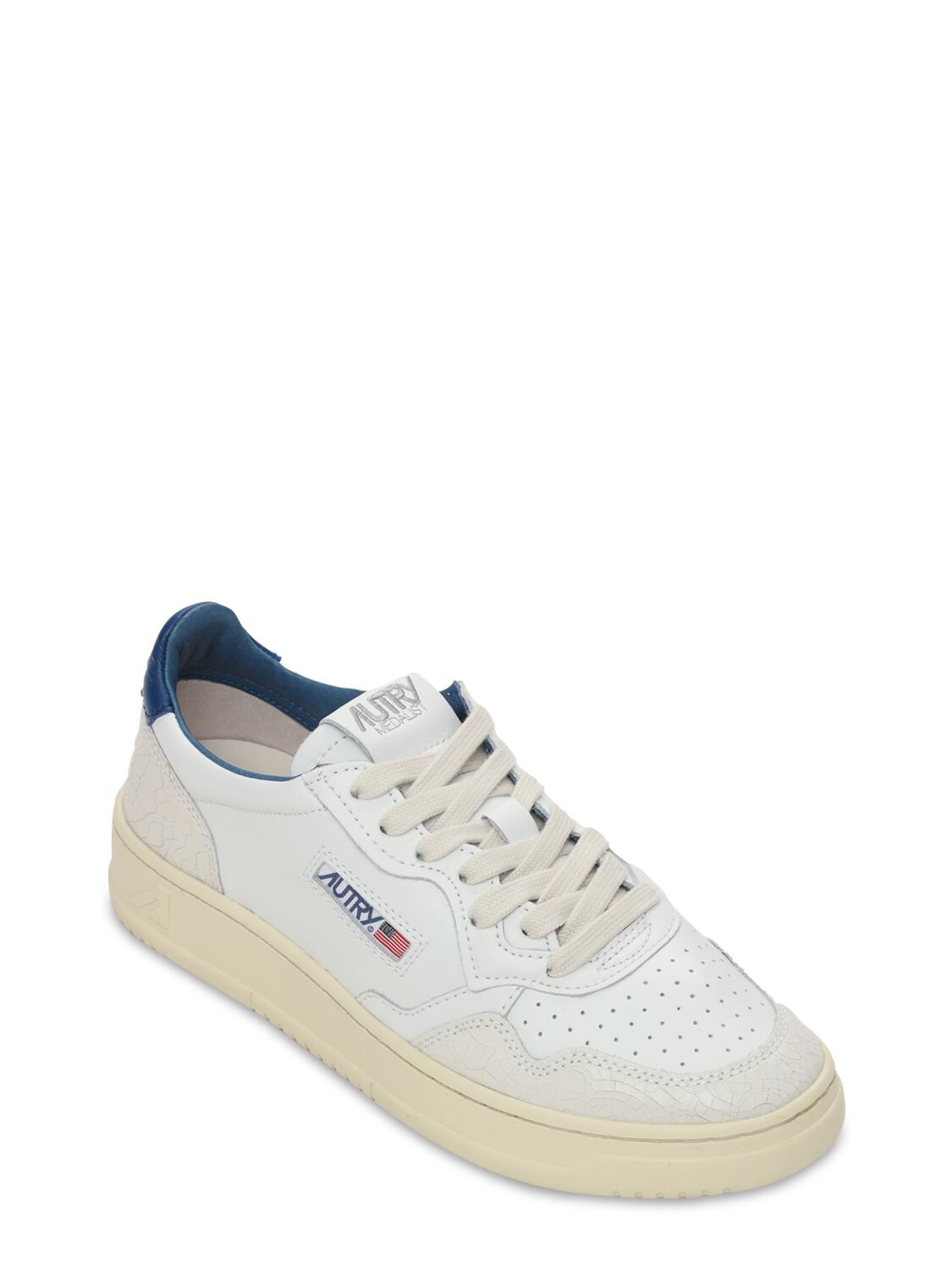 autry low sneakers in white leather and suede
