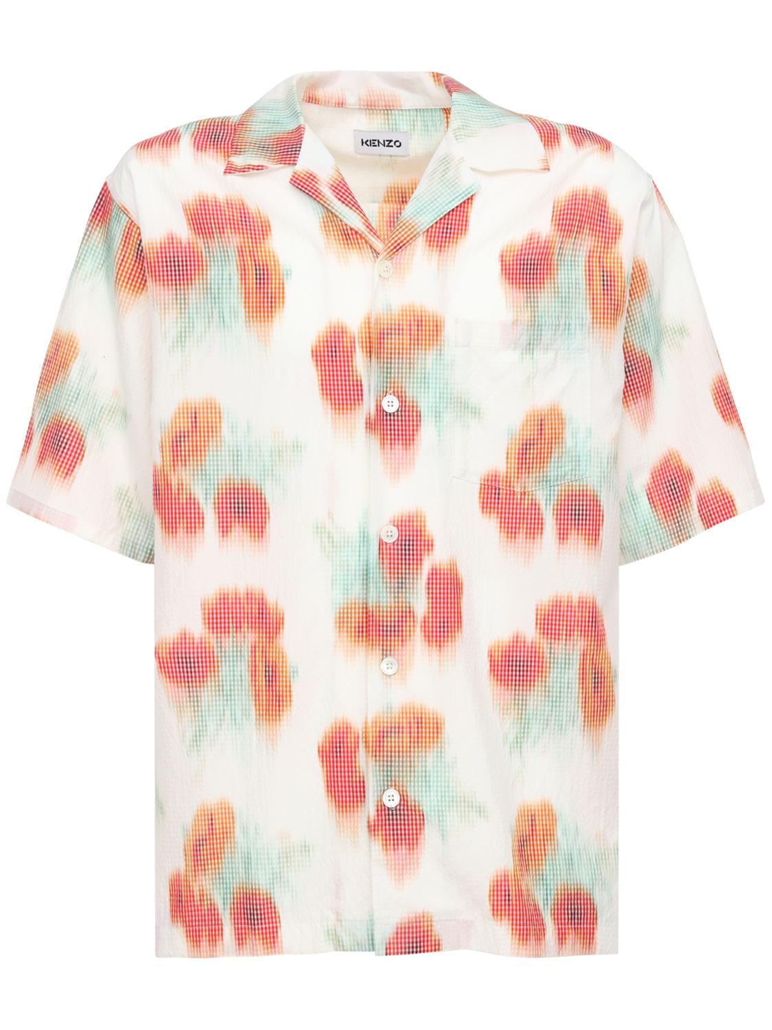 KENZO COCQUELICOT PRINTED BOWLING SHIRT,73IY0P011-MTK1