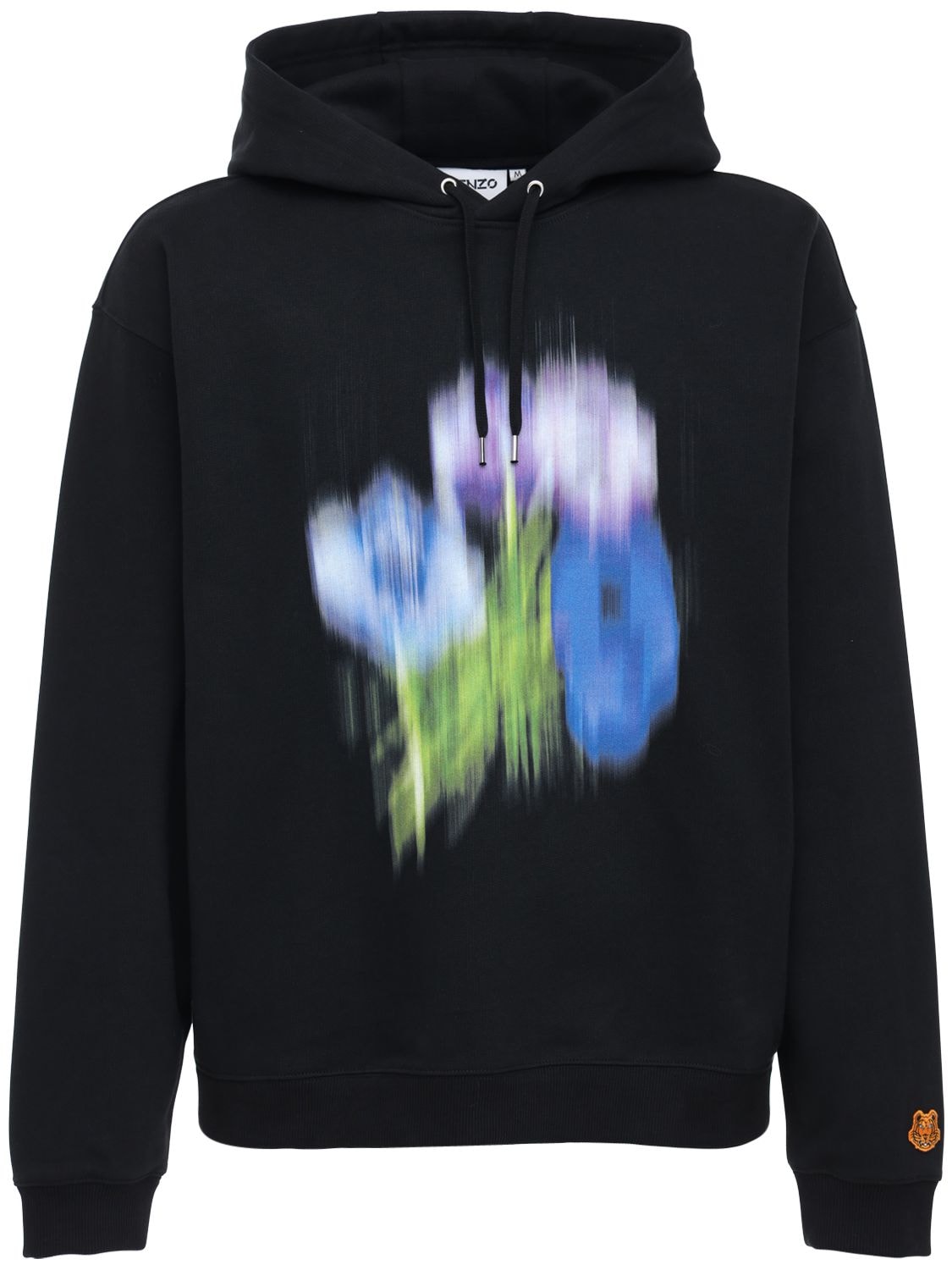 KENZO GRAPHIC PRINTED COTTON SWEATSHIRT HOODIE,73IY0P014-OTK1