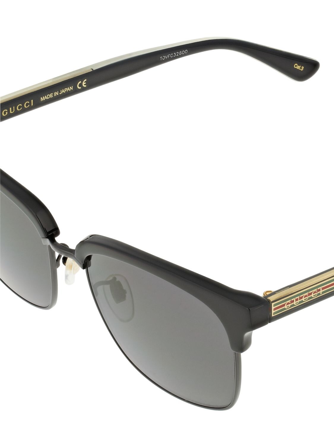 Shop Gucci Round Metal & Acetate Sunglasses In Black,grey