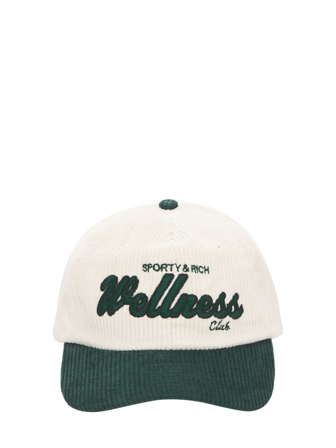 Sporty And Rich Wellness Club Baseball Hat In White,green