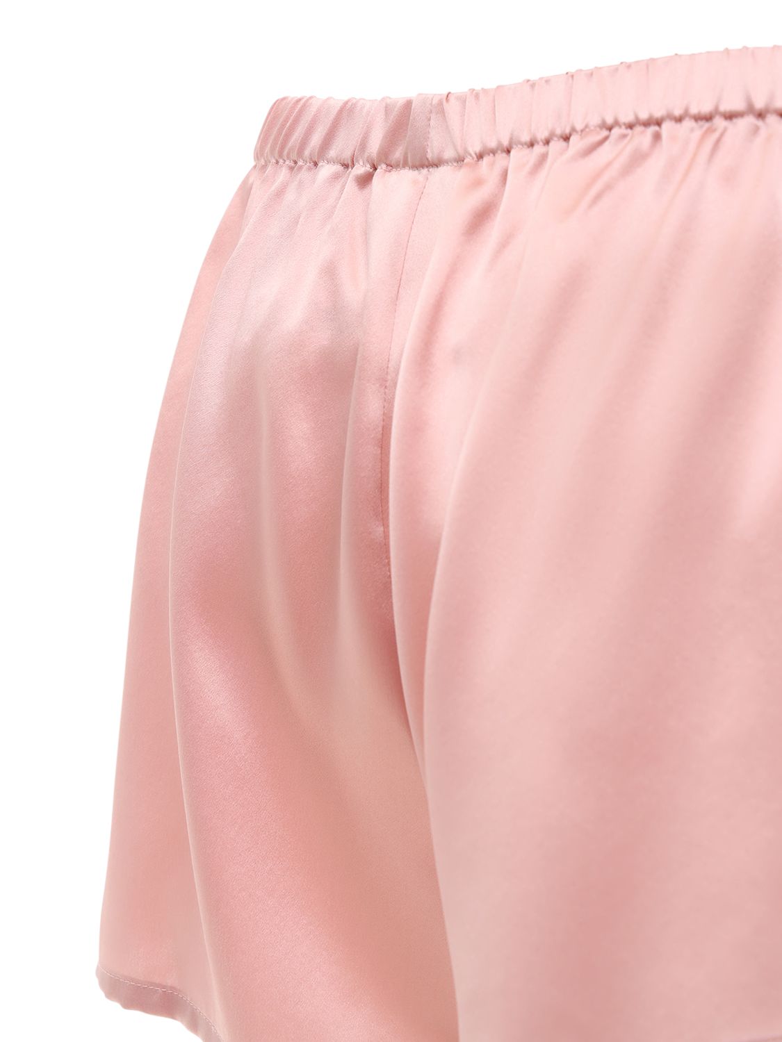 Shop La Perla Silk Satin Shorts In Pink