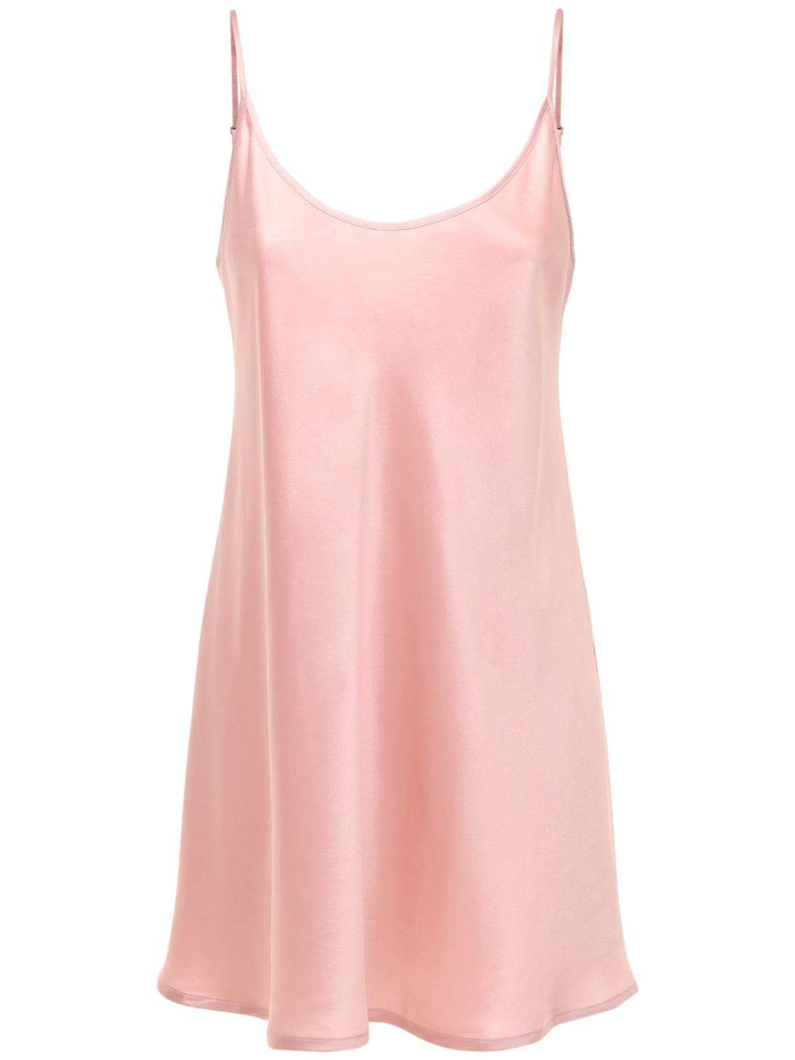 La Perla Silk Dressing Gown Mini Dress In Pink