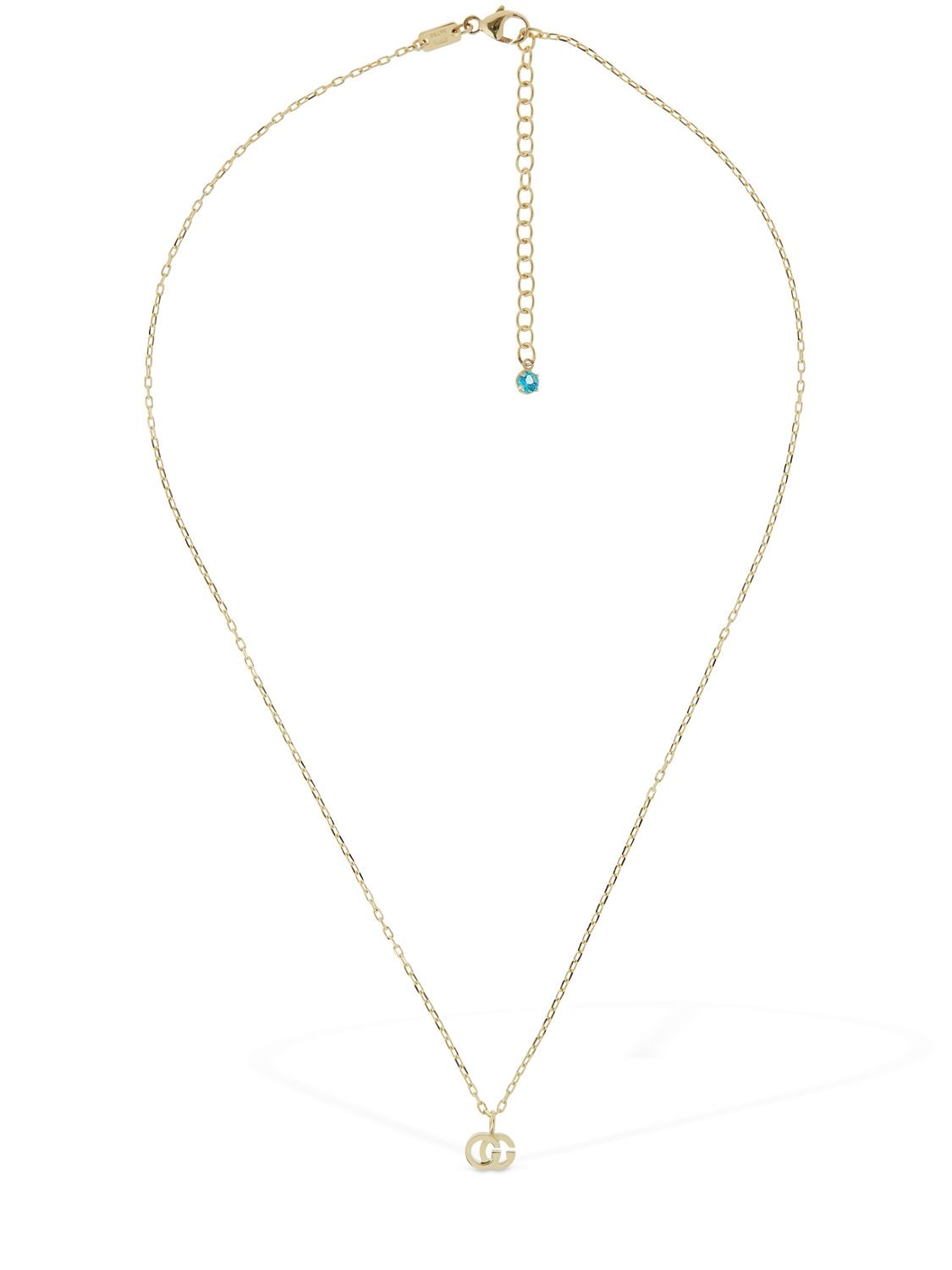GUCCI 18KT GOLD & TOPAZ GG RUNNING NECKLACE,73IY1W007-ODA3NG2