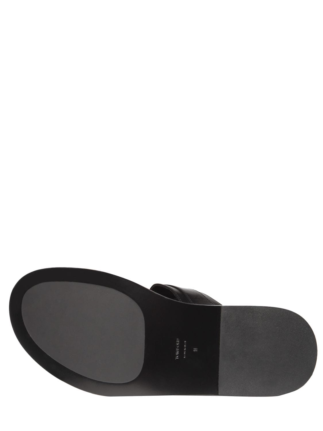 Tom Ford Brighton Leather Flip-flops In Black And Gold In Black