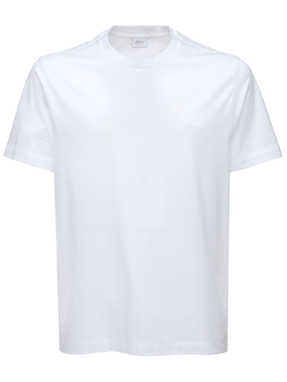 T-shirt Aus Baumwolljersey Mit Gesticktem Logo