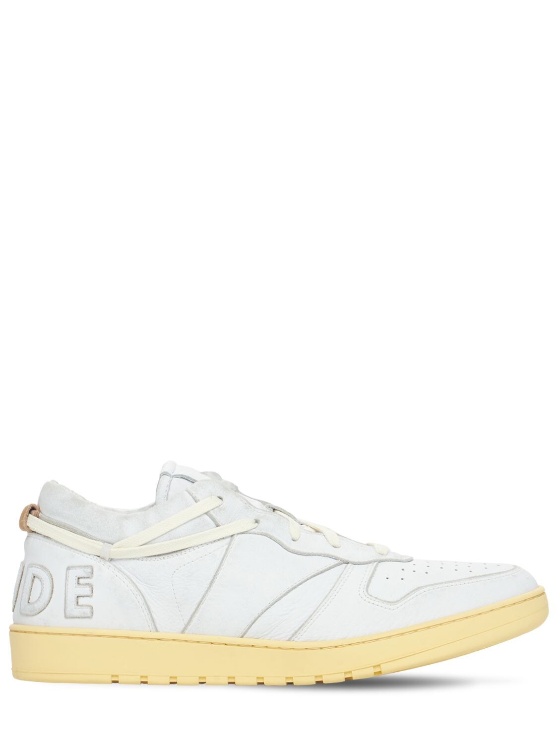RHUDE RHECESS LEATHER LOW TOP trainers,73IY3Q006-MDQZNG2