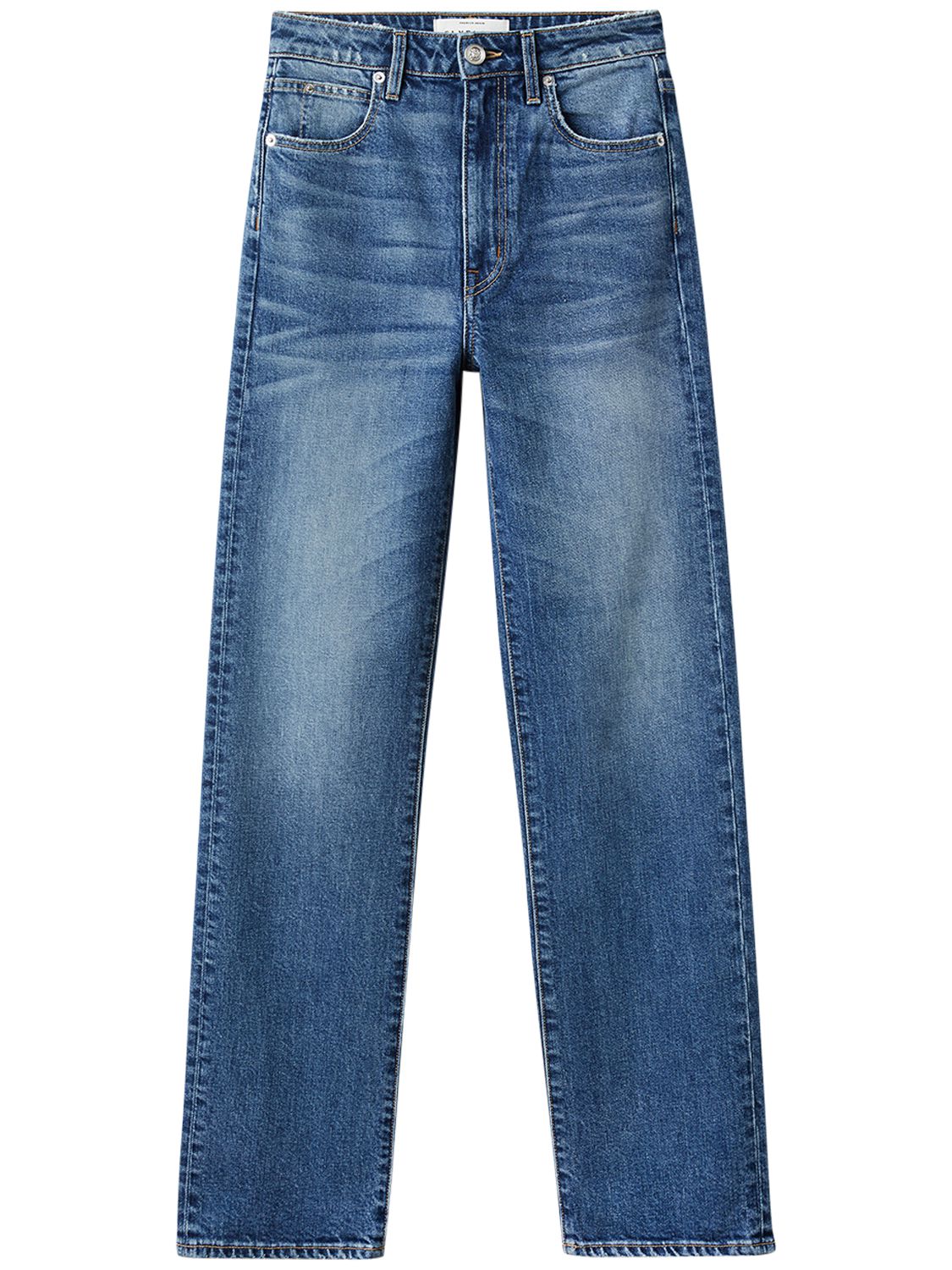 Slvrlake London High Waist Straight Leg Jeans In Blue