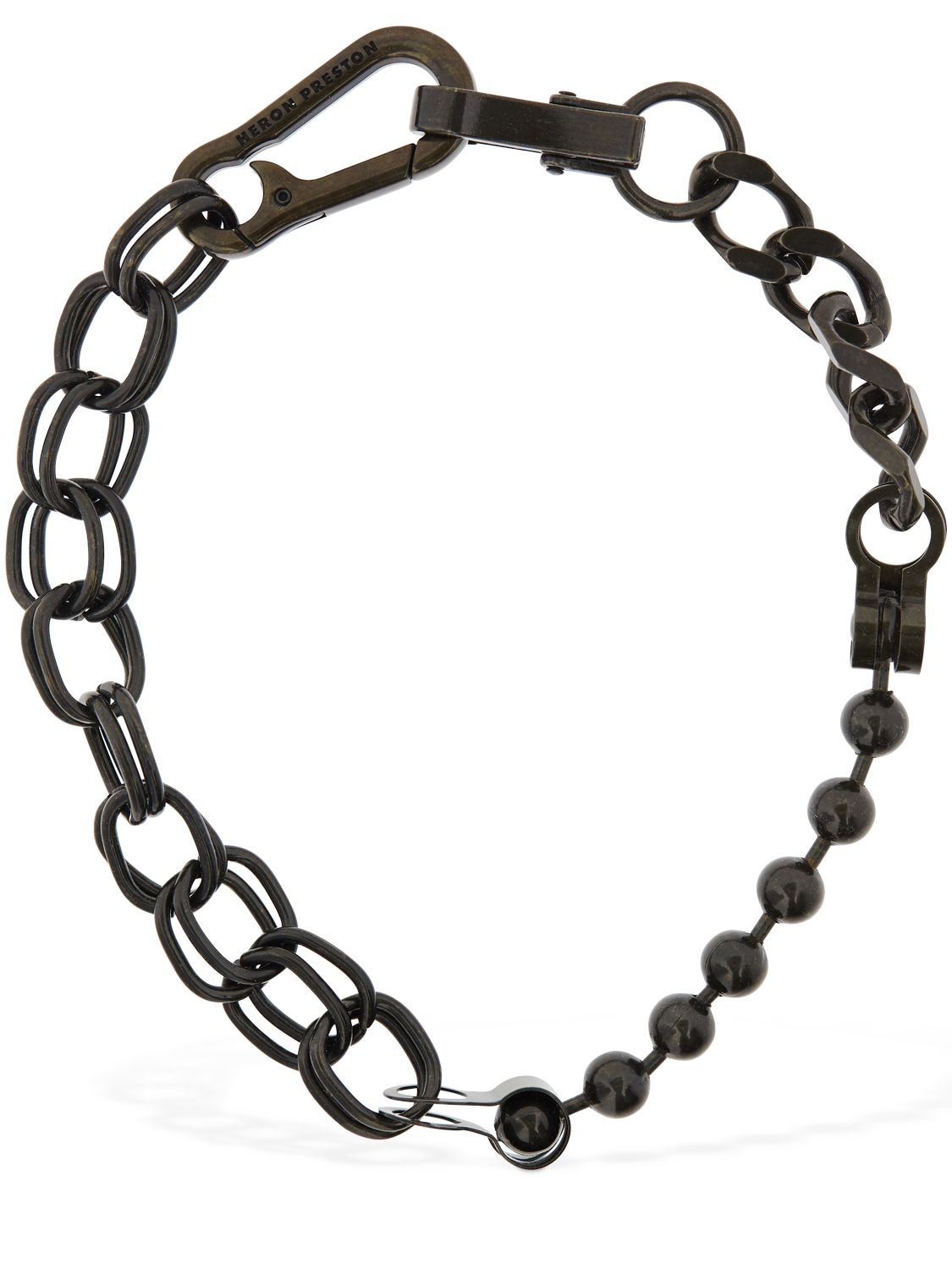 Heron Preston Multichain Necklace In Black
