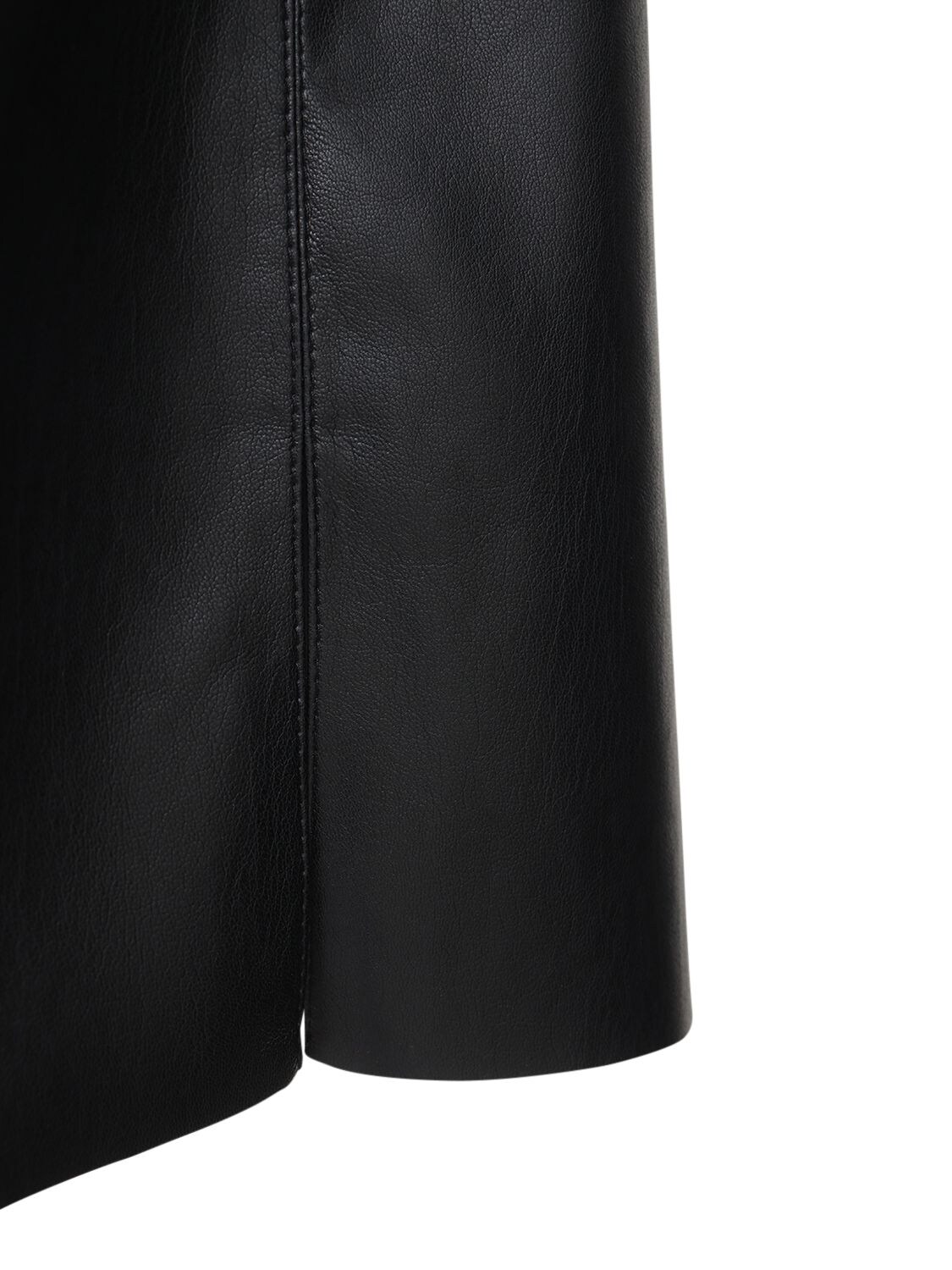 Shop Nanushka Faux Leather S/s Shirt In Black
