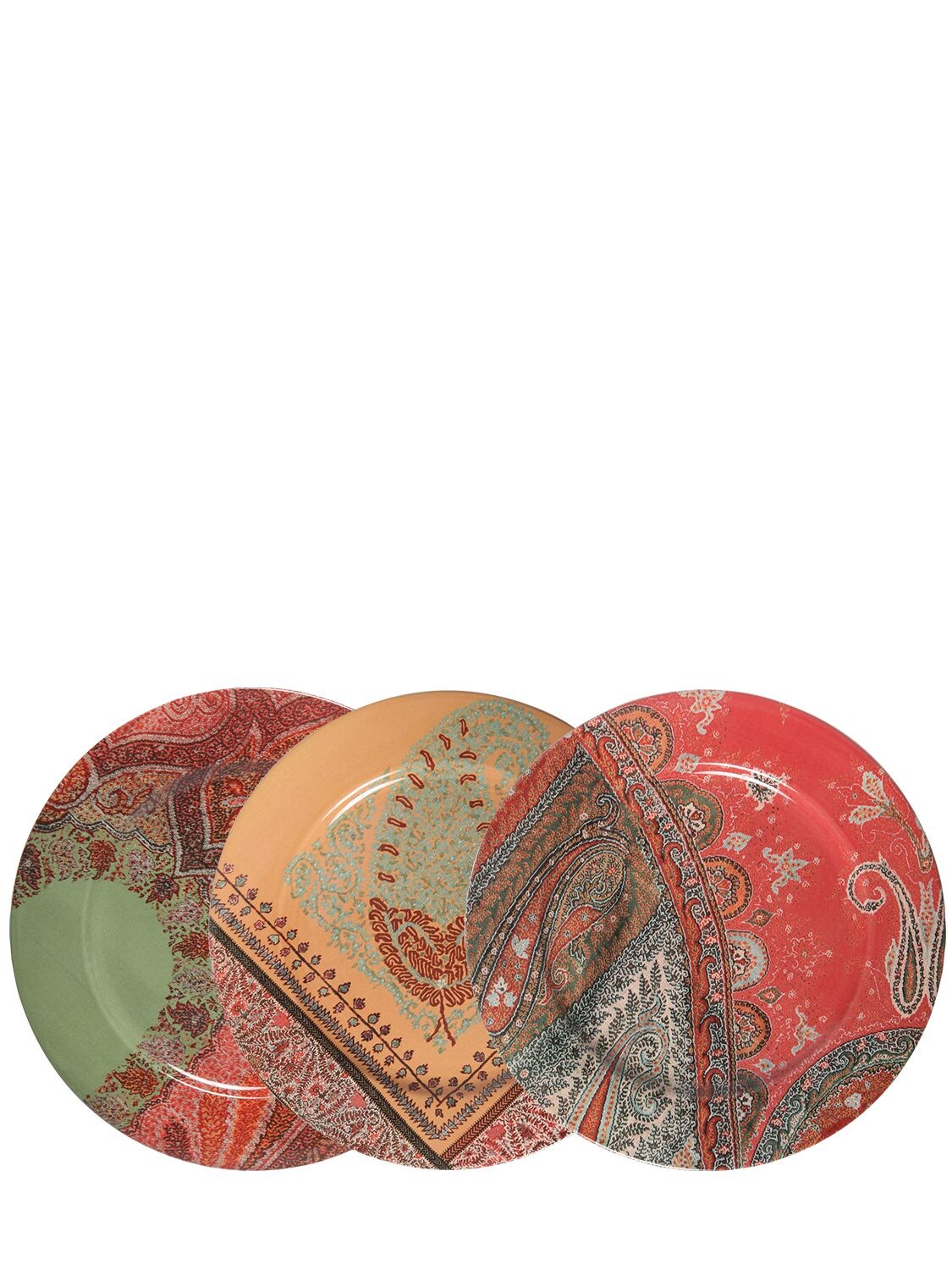 Etro Set Of 3 Voyage Au Rajasthan Plates In Multicolor
