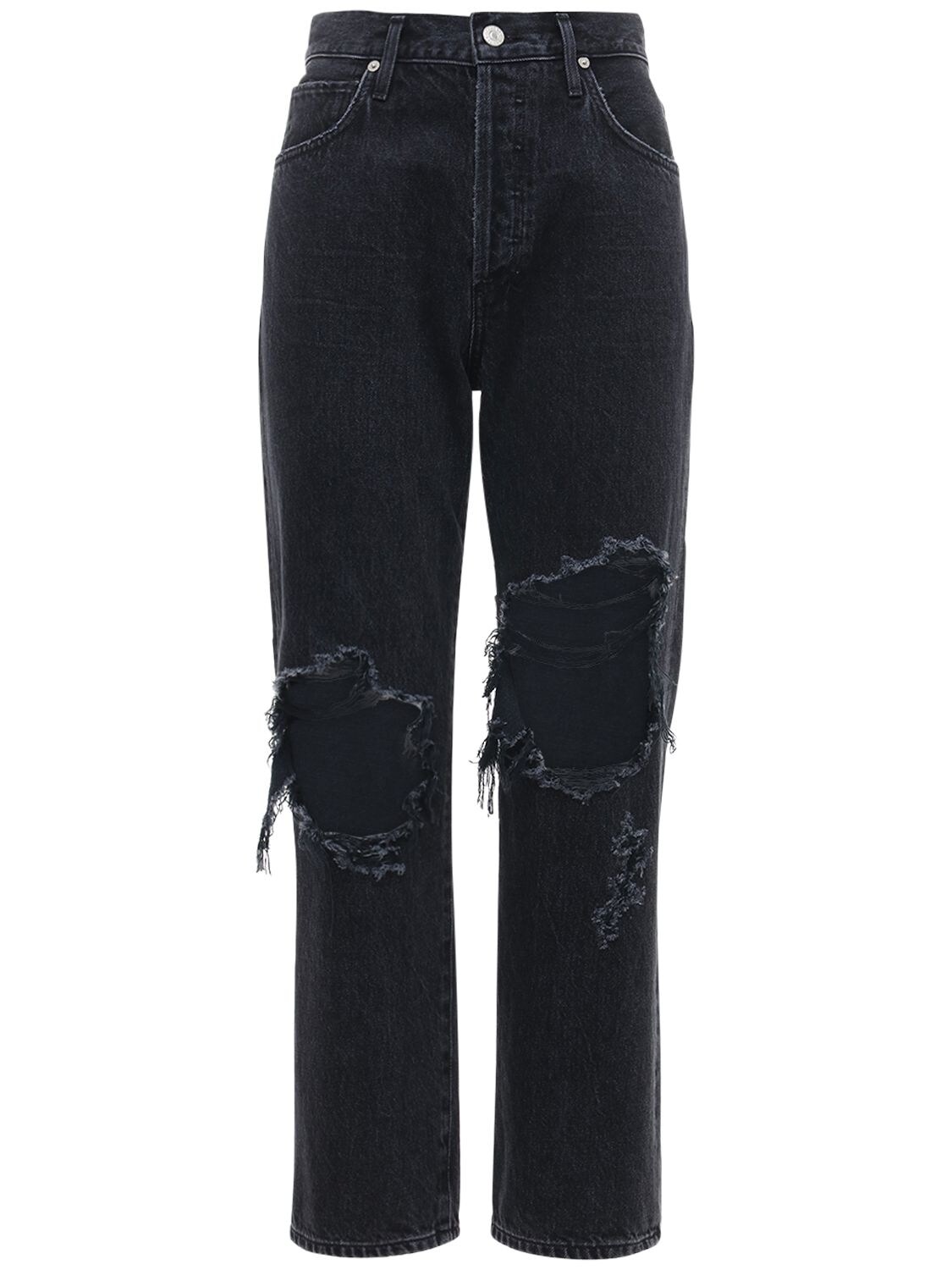 Emery Crop Relaxed Straight Cotton Jeans