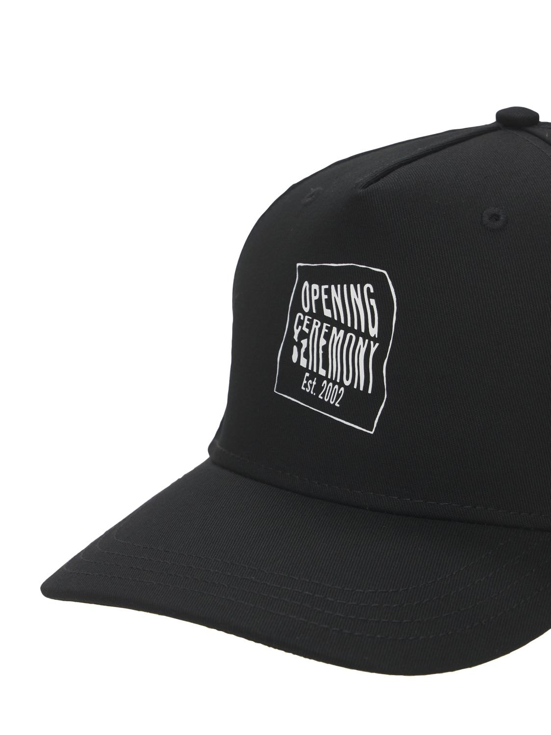 Shop Opening Ceremony Warped Logo Cotton Canvas Cap In Чёрный,белый