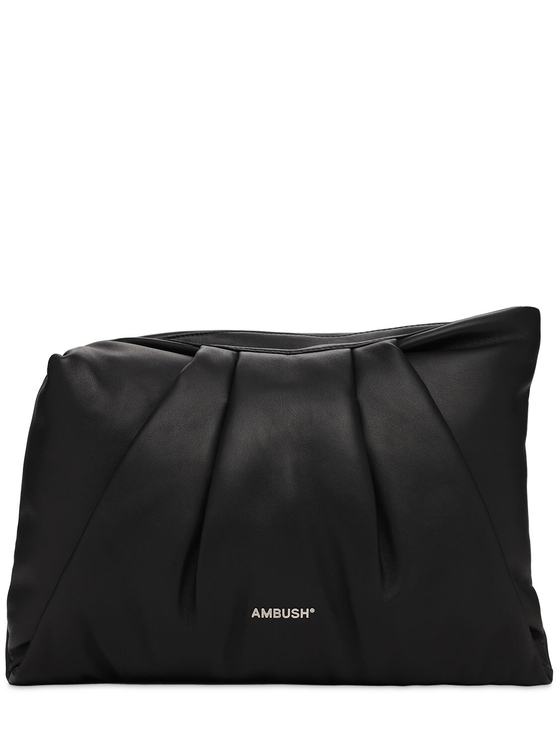 Ambush Maxi Wrap Leather Clutch In Black