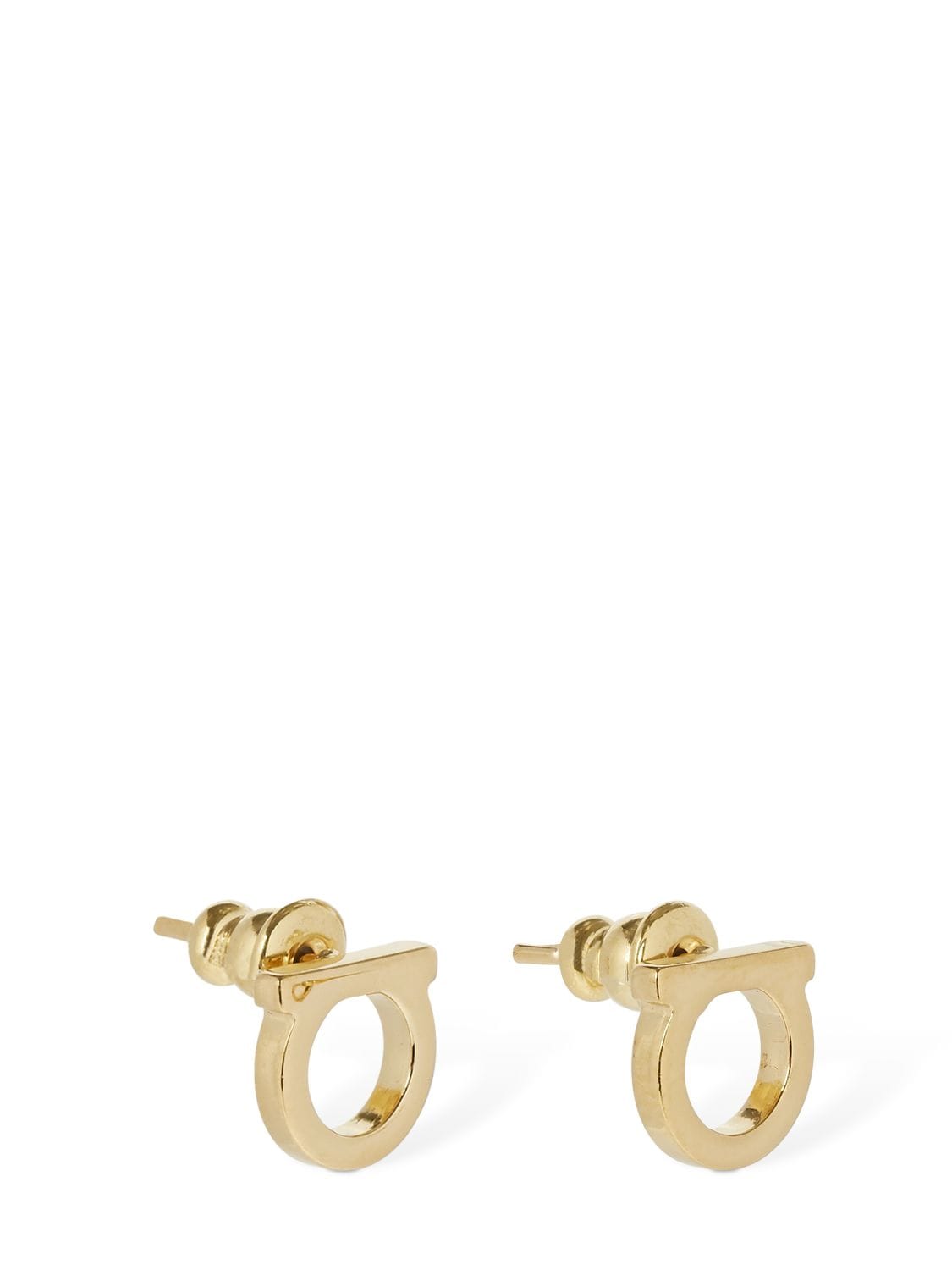 Shop Ferragamo Gancio Stud Earrings In Gold
