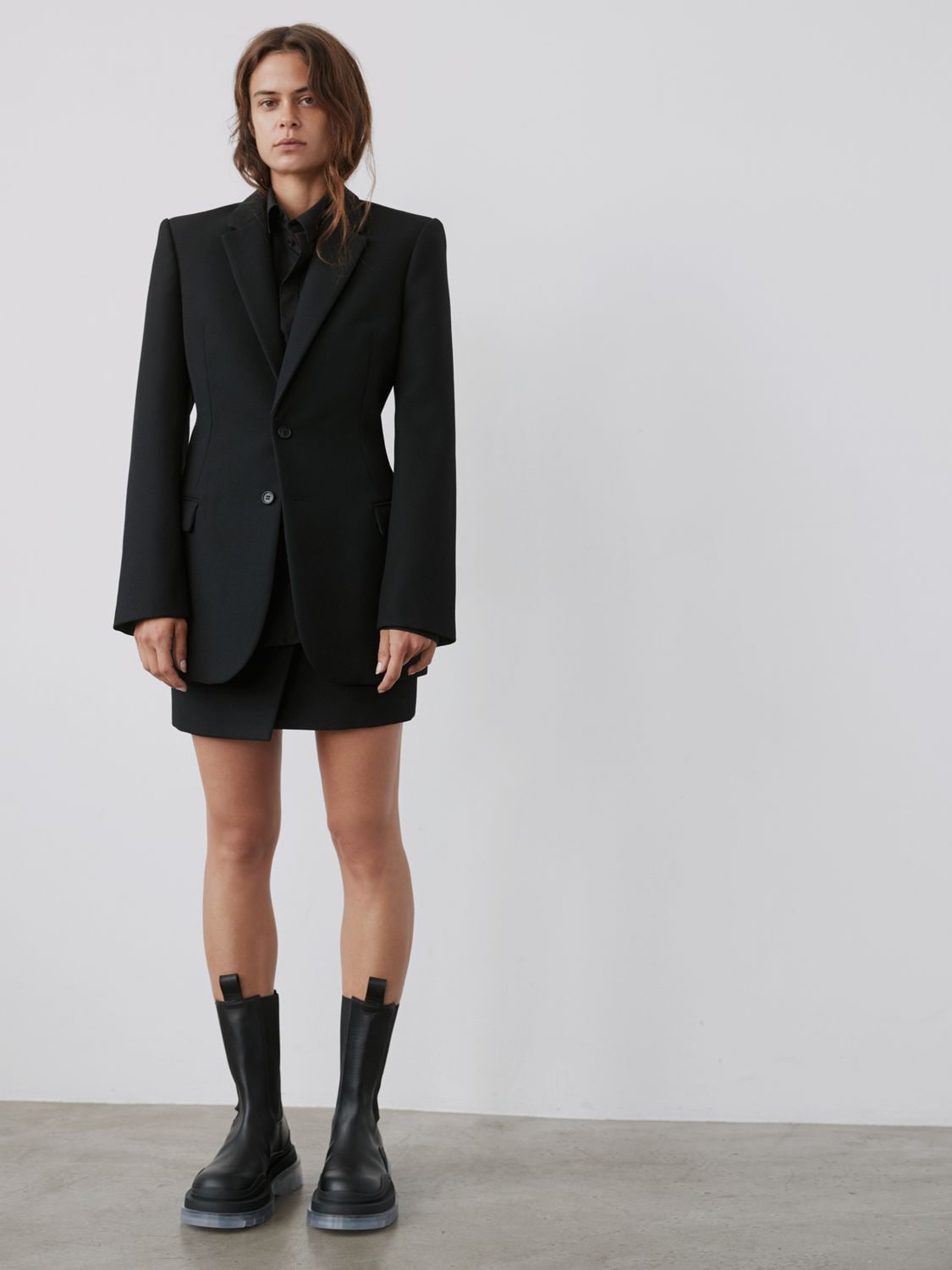 Shop Wardrobe.nyc Contour Wool Blazer In Black