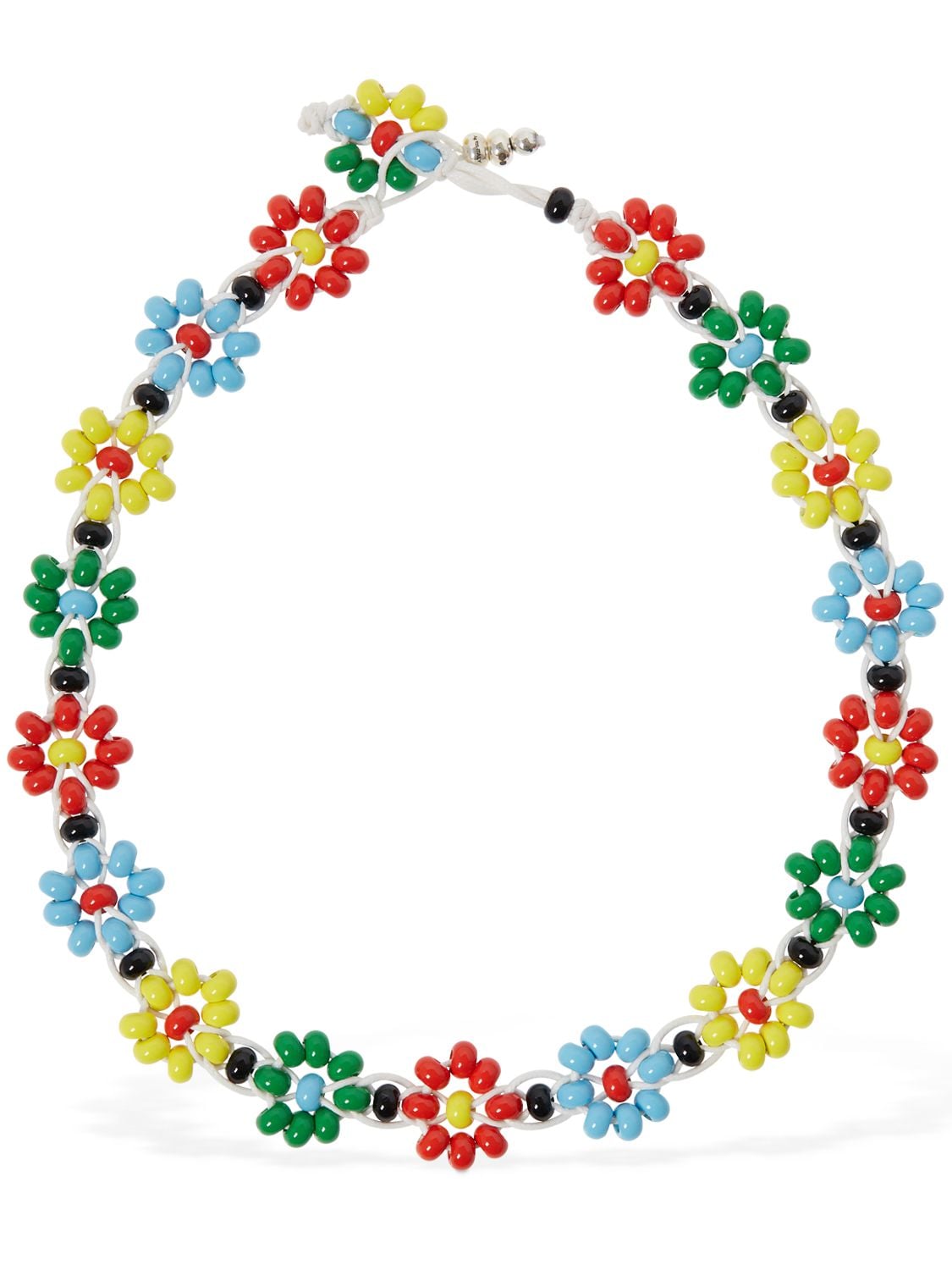Bottega Veneta Flower Chain Necklace In Multicolor