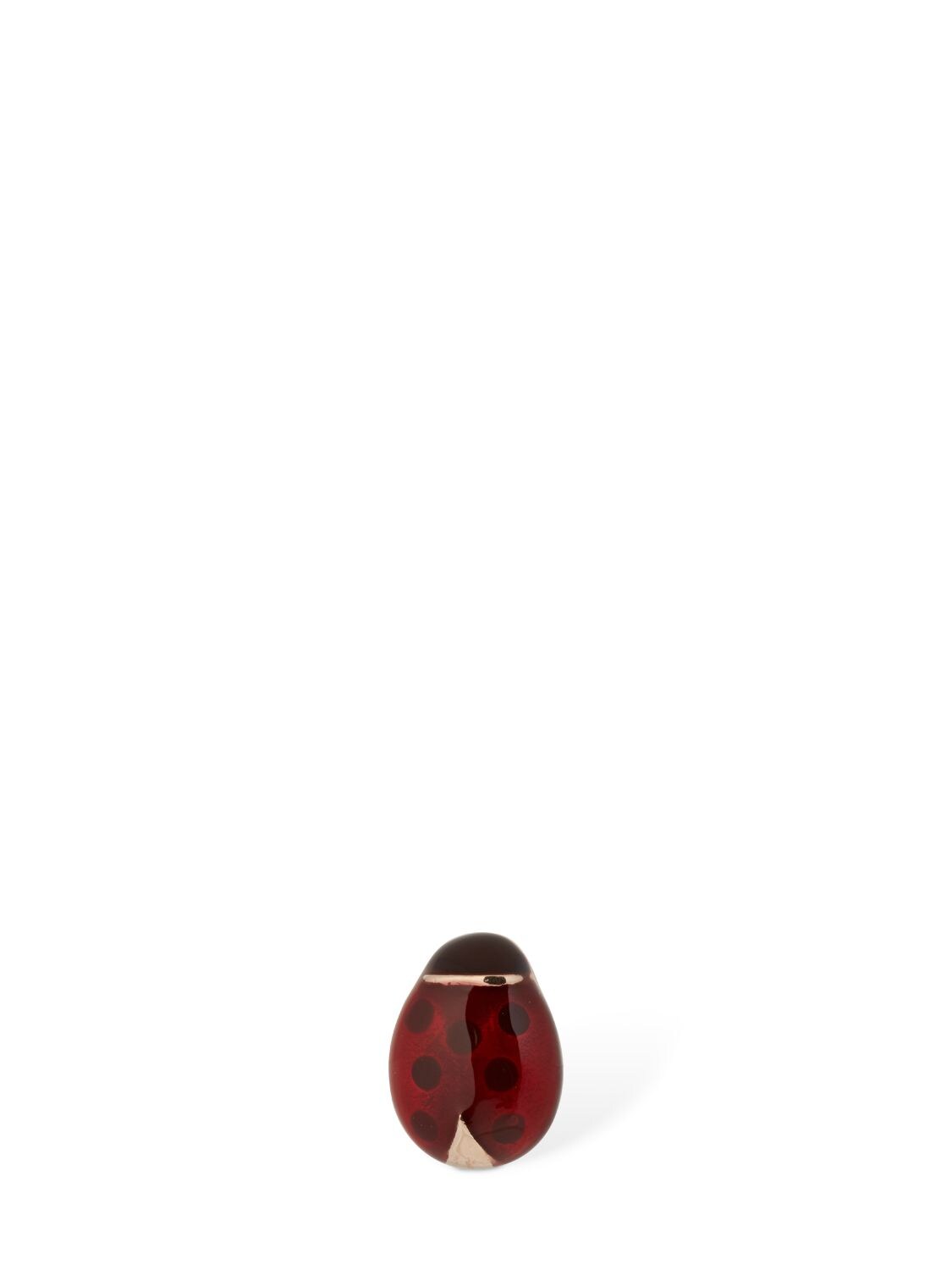 Dodo 9kt Coccinelle Stud Mono Earring In Red,black