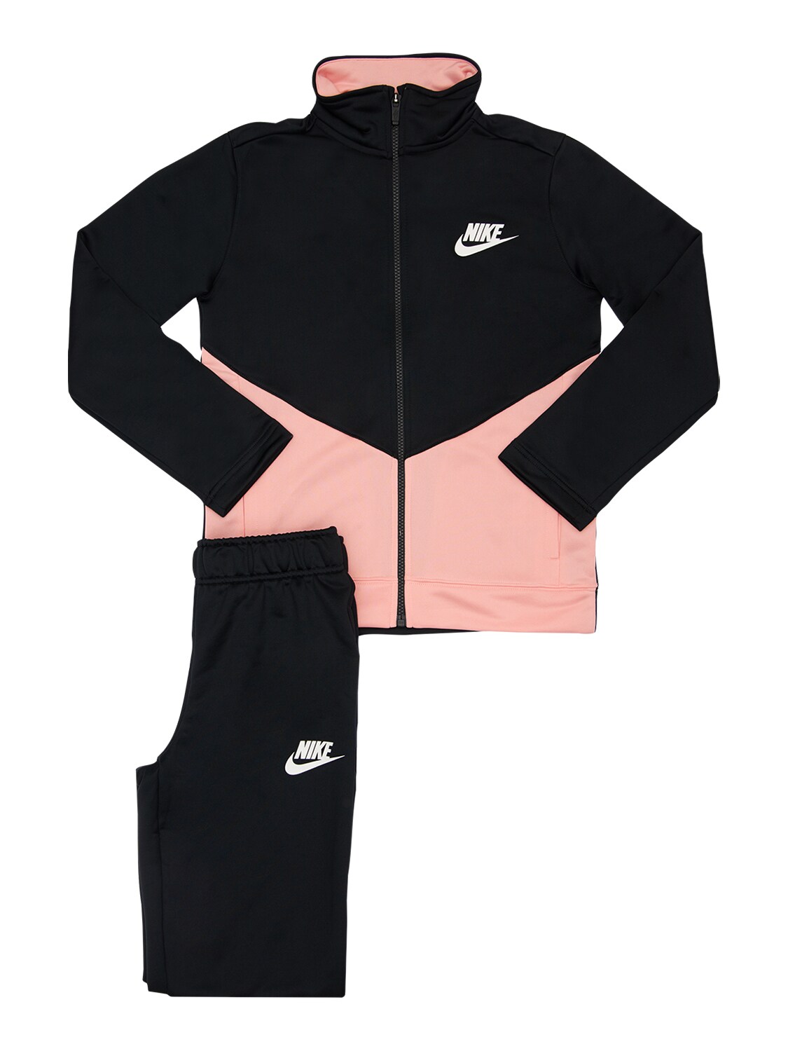 Nike Babies' Logo Tech Tracksuit In Black,pink