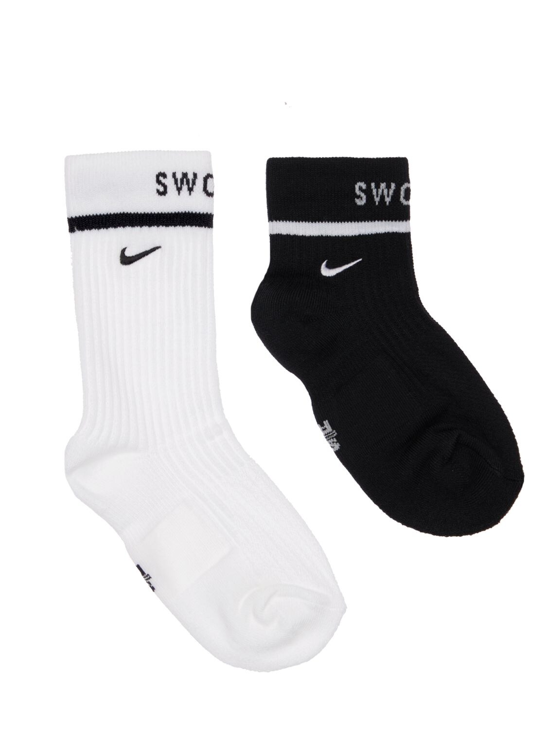 Nike 2 Pack Sneaker Crew Socks In White,black