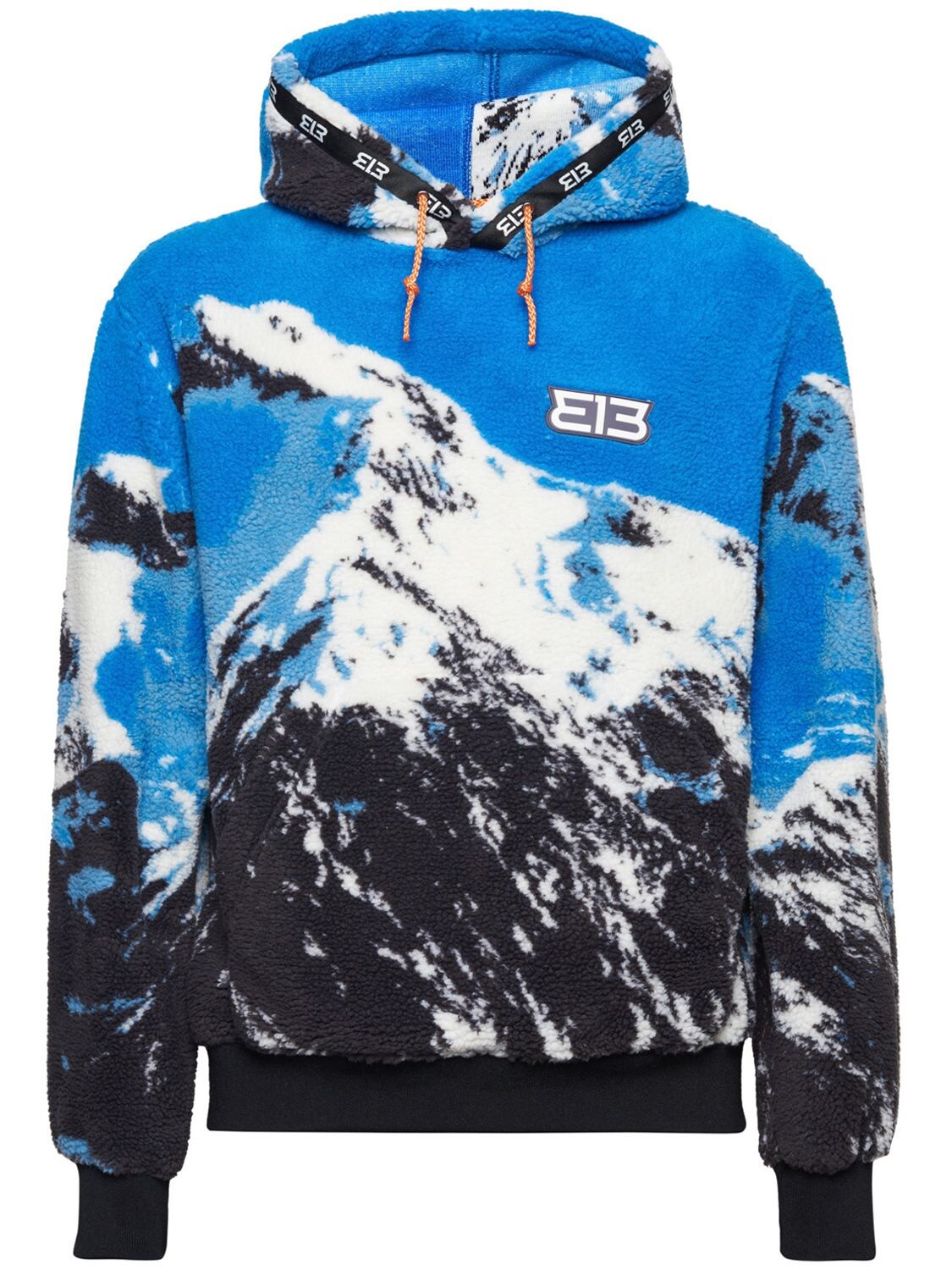 313 Mountain Printed Fleece Hoodie In Blue,multi