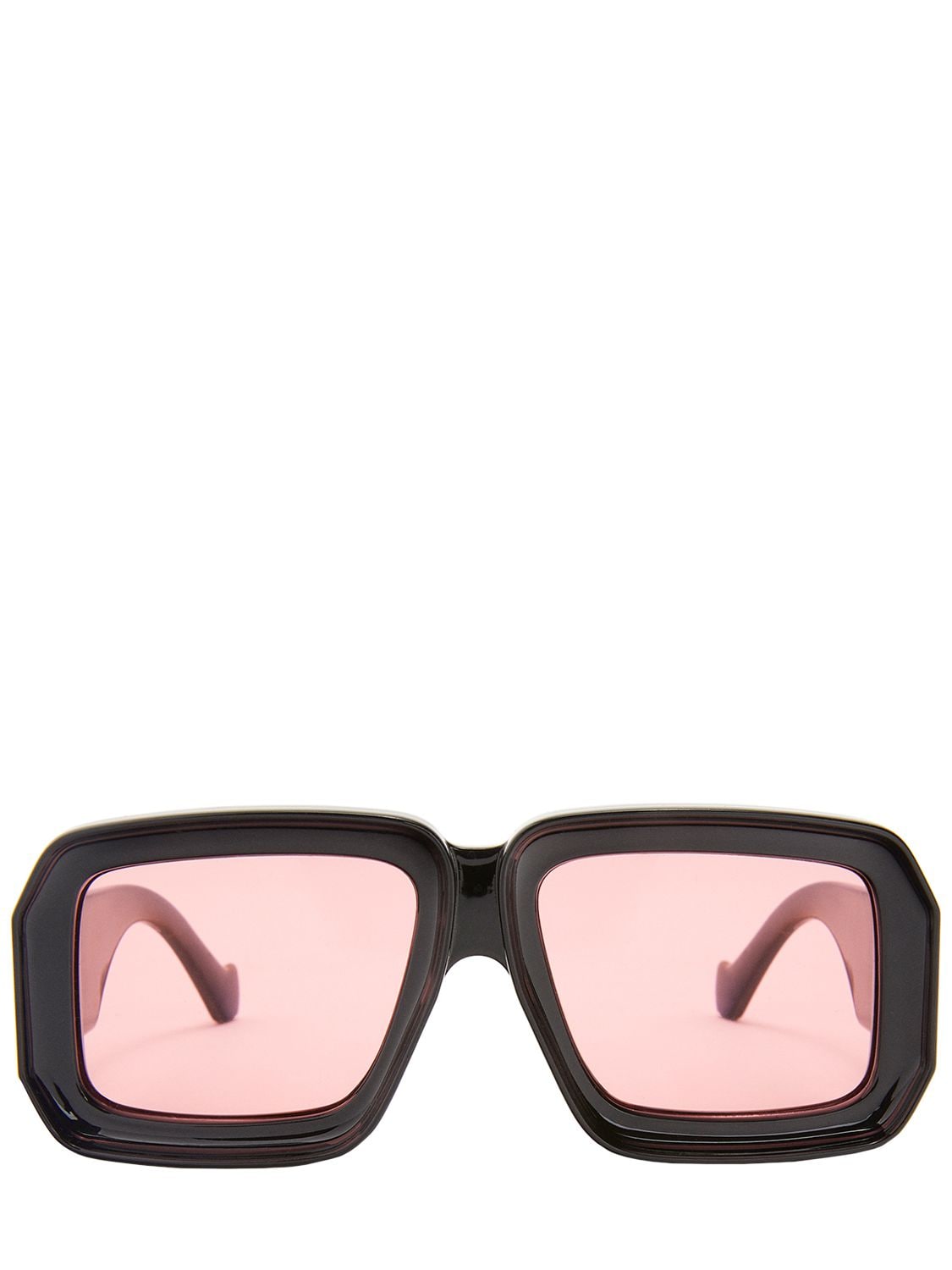 Shop Loewe Paula's Dive In Mask Acetate Sunglasses In Black,pink