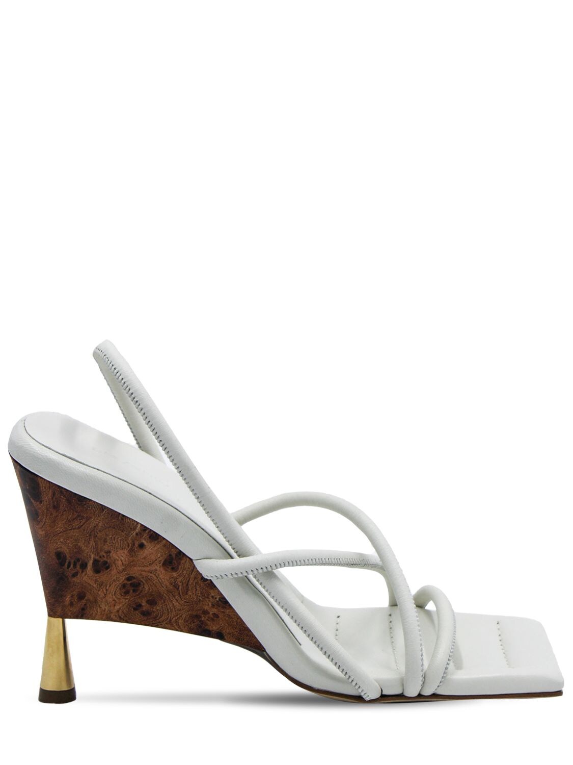 Gia X Rhw 100mm Rosie 2 Leather Sandals In White