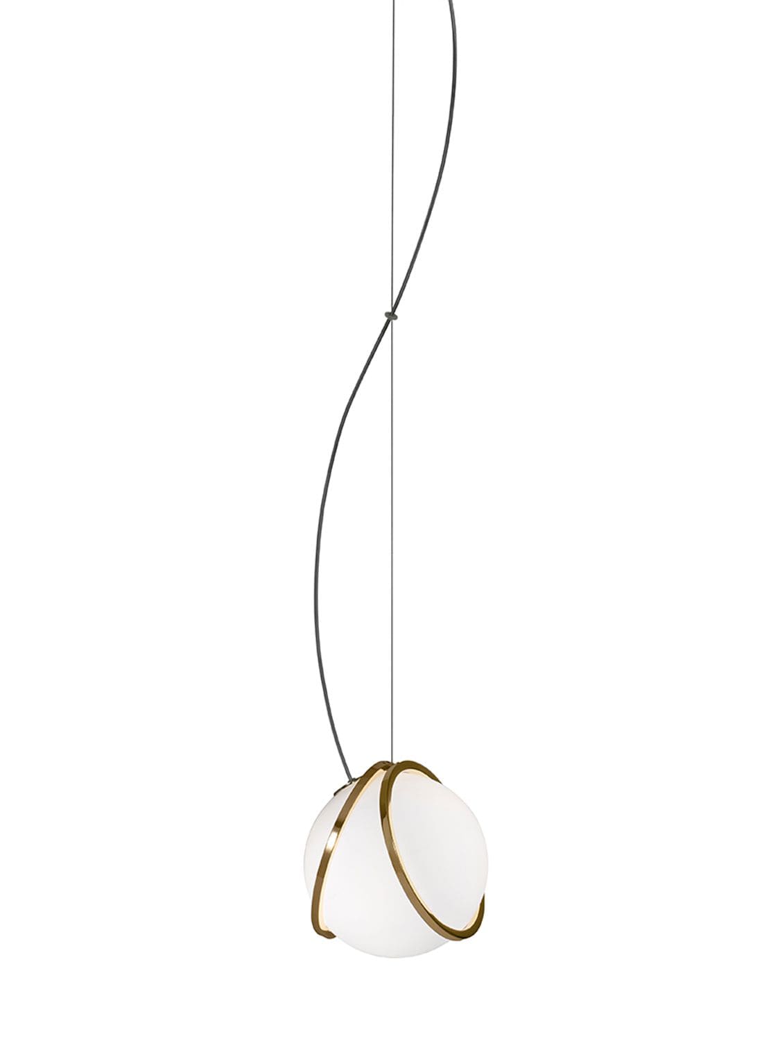 Terzani Lighting Pug Pendant Lamp W/ Canopy In Pol.brass,satin