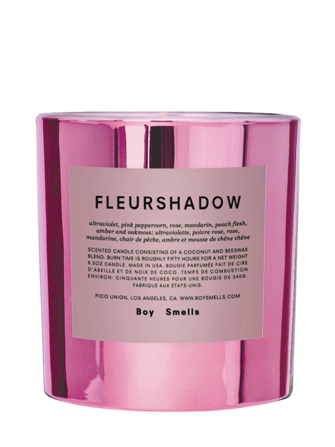 Boy Smells 240g Fleurshadow Scented Candle In Transparent