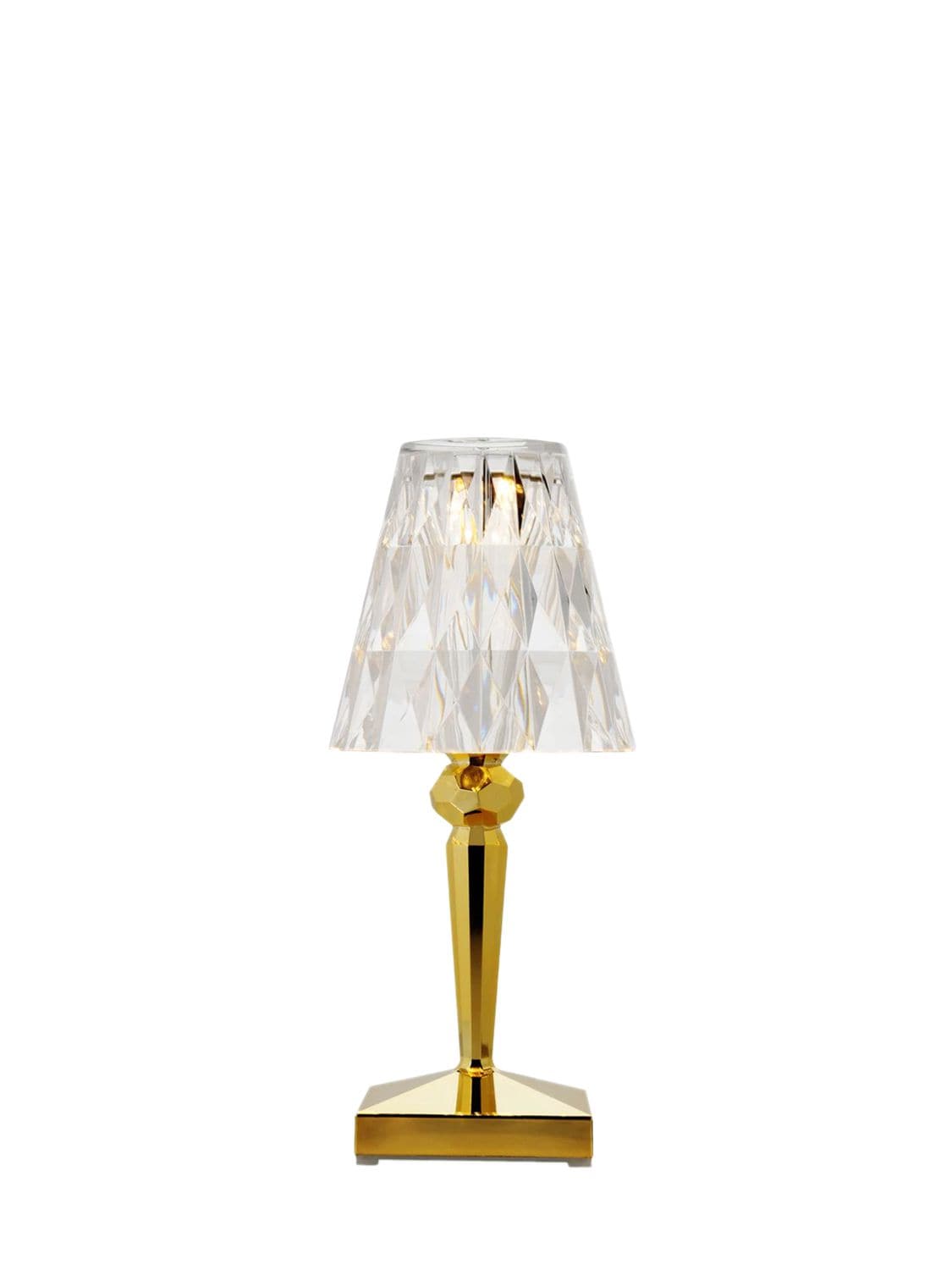 Kartell Battery Metal Table Lamp In Gold