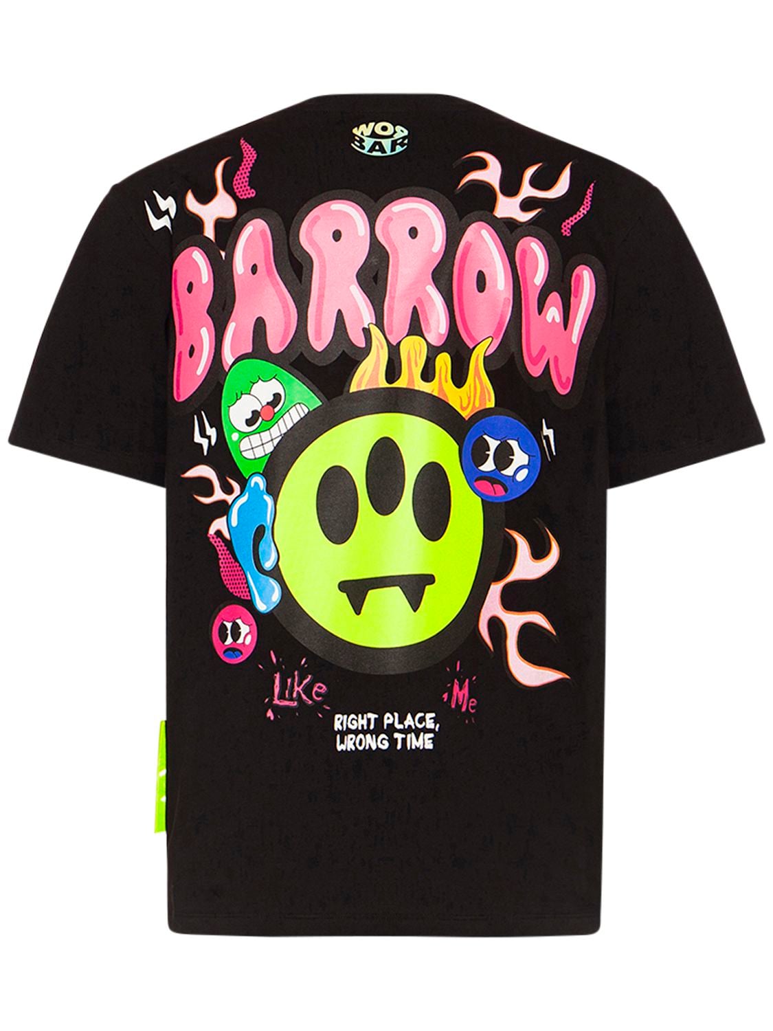Barrow Cotton House Logo Printed T-shirt In Black
