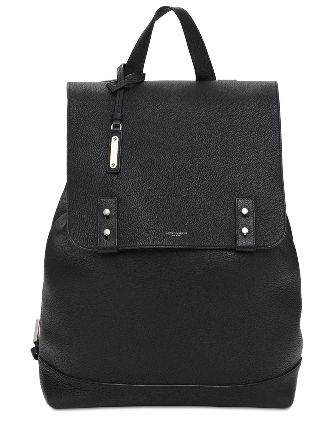 Shop Saint Laurent Logo Sac De Jour Leather Backpack In Black