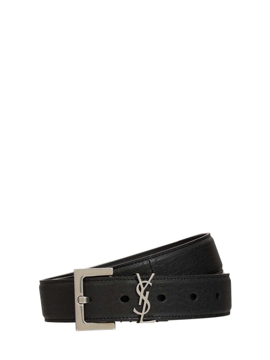 saint laurent monogram buckle belt