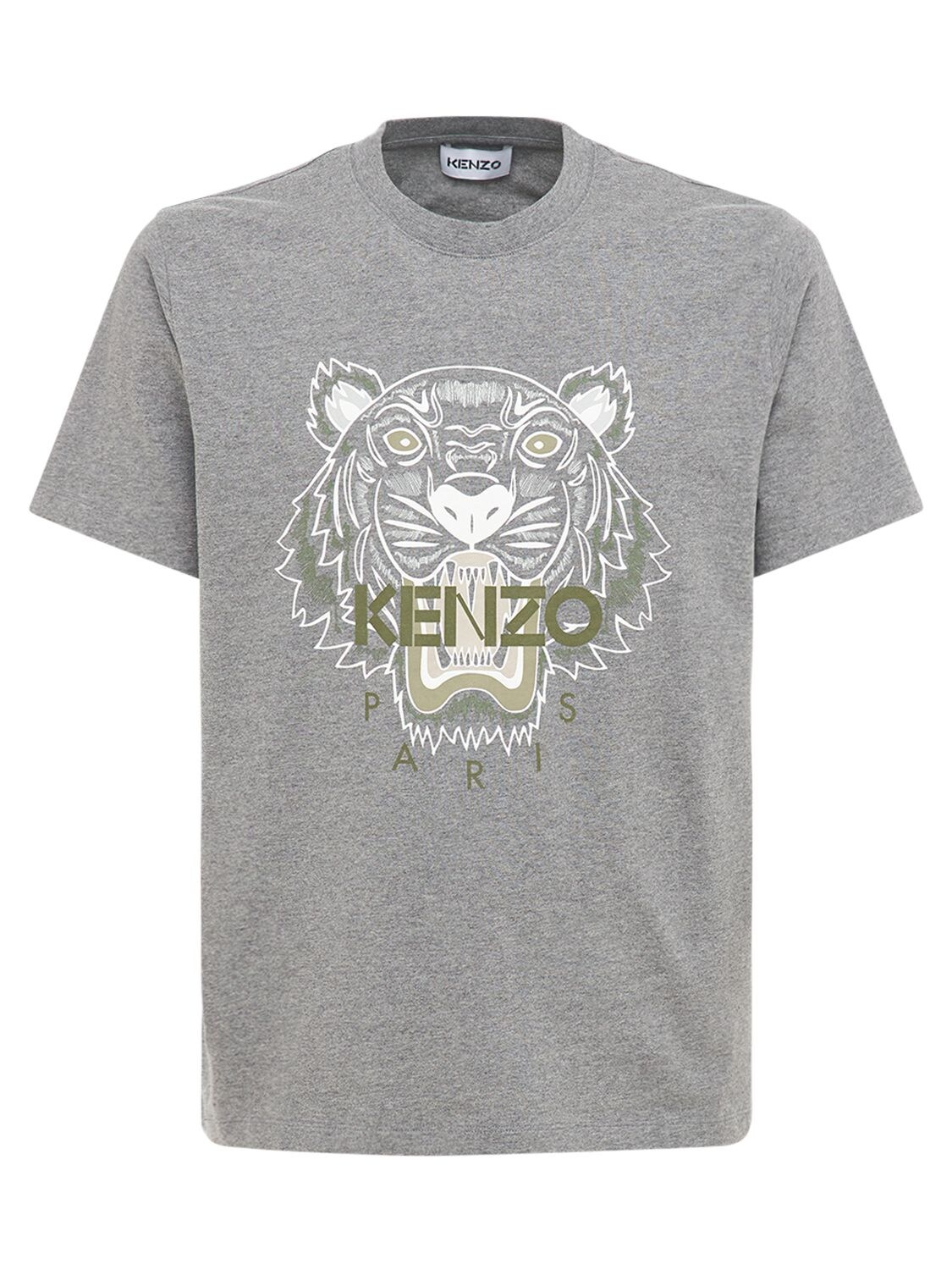 Kenzo Icon Printed Cotton Jersey T-shirt In Dove Grey