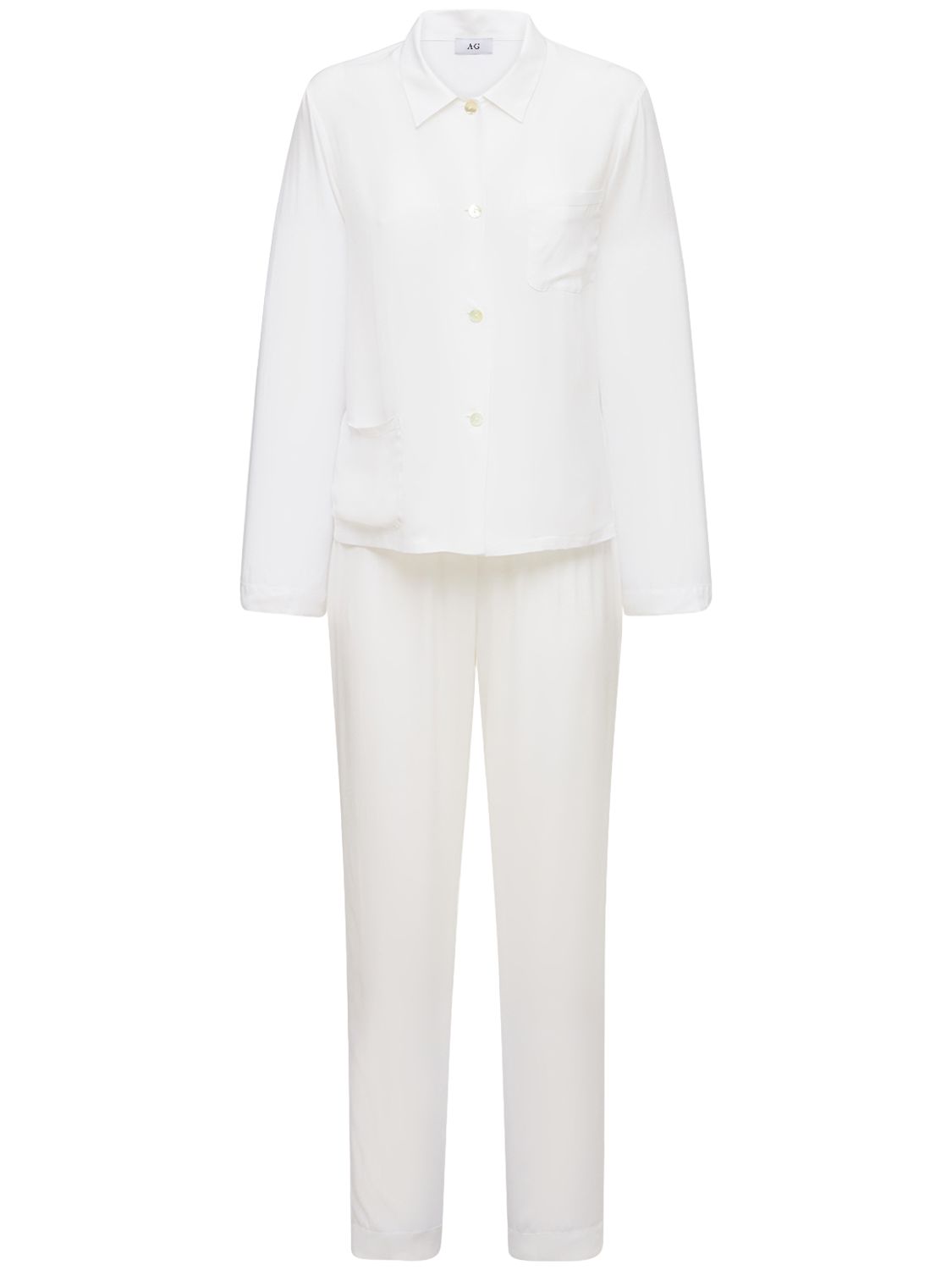 Pyjama Aus Seidenmischsatin